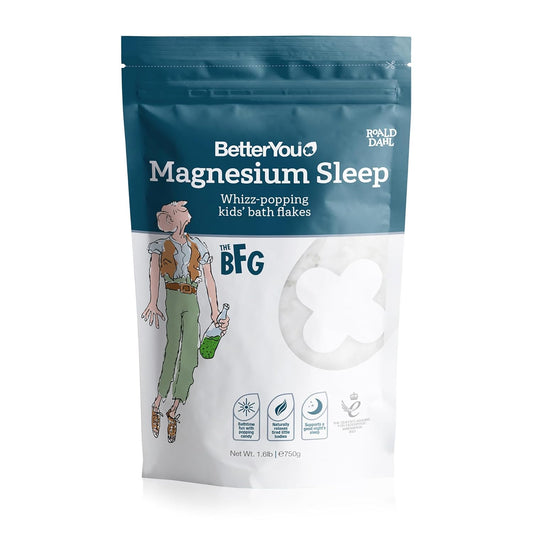 BetterYou Magnesium Sleep Kid’s Bath Flakes - Bath Salts with Popping Candy - Bath Soak with Natural Magnesium - Relaxing Lavender for Sleep - 1.6 lb
