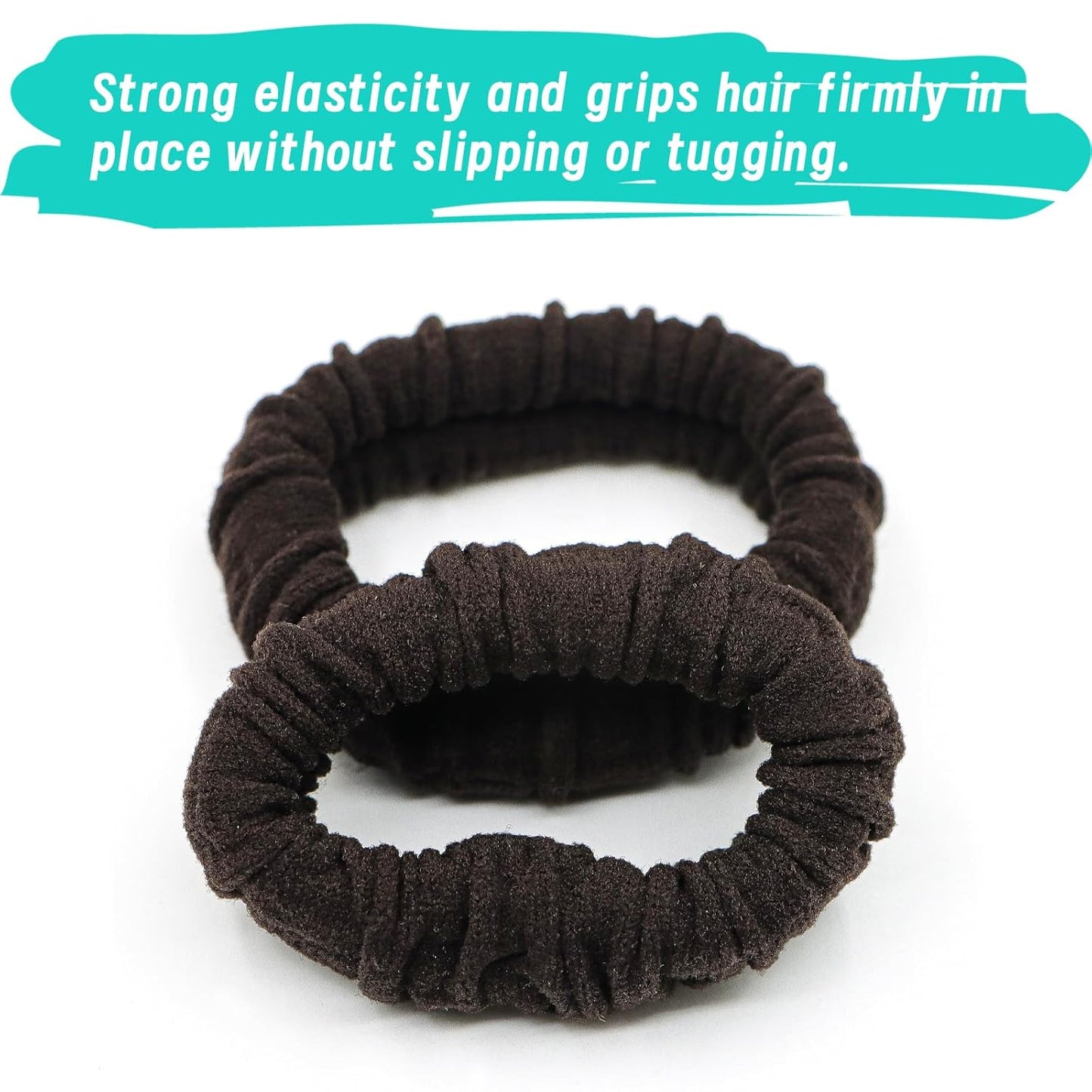 Youxuan No Damage Soft Polyester Hair Ties, No Tug Scrunchies Hair Bands with Strong Elasticity