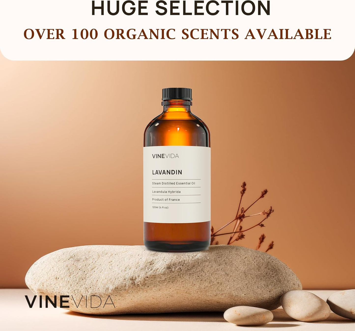 VINEVIDA Lavandin Essential Oil 4 oz - Undiluted Lavandin Oil - DIY Candle Scents for Candlemaking - Bulk Essential Oil for Soap Making Safe for Skin