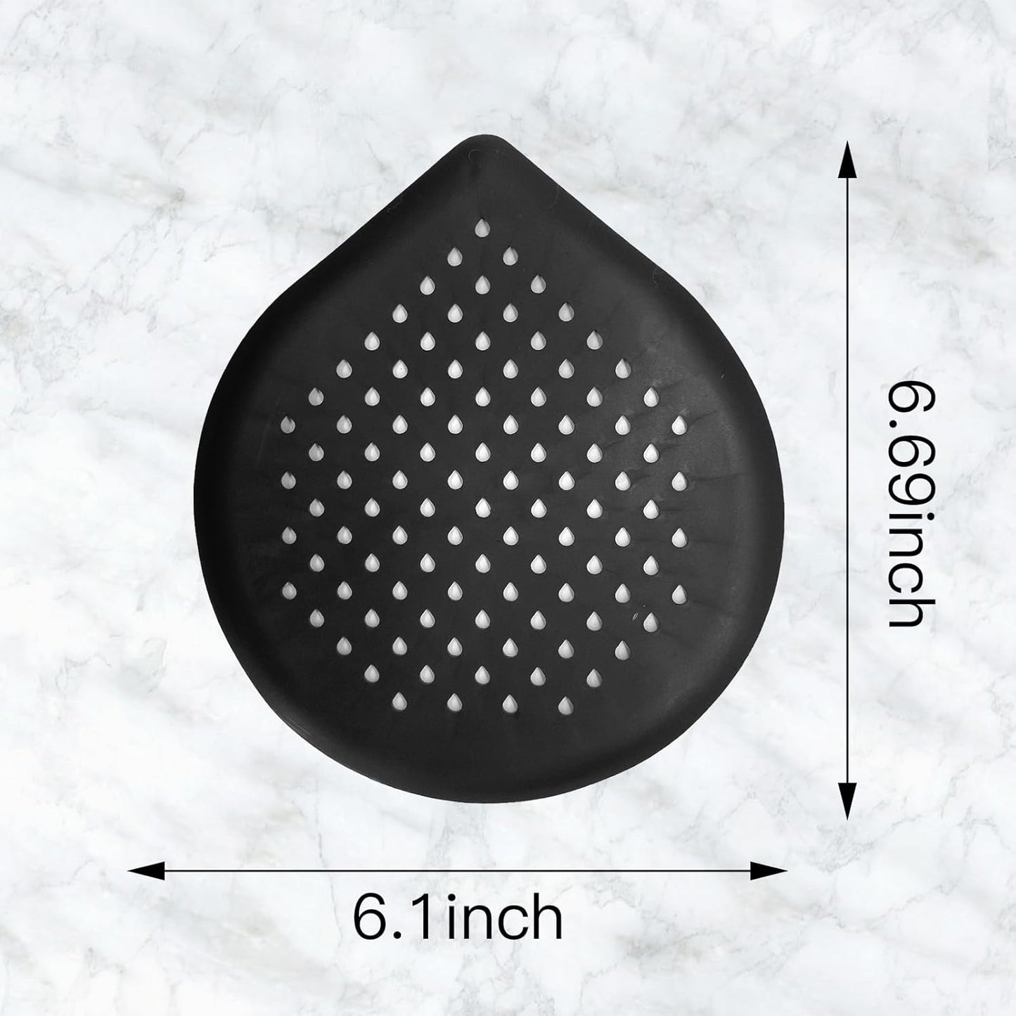 4-Pack Teardrop Silicone Drain Covers Anti-Clog Hair Catcher for Bathroom, Shower Drain Sink Strainer with Suction Cups Effective Hair and Debris Filter