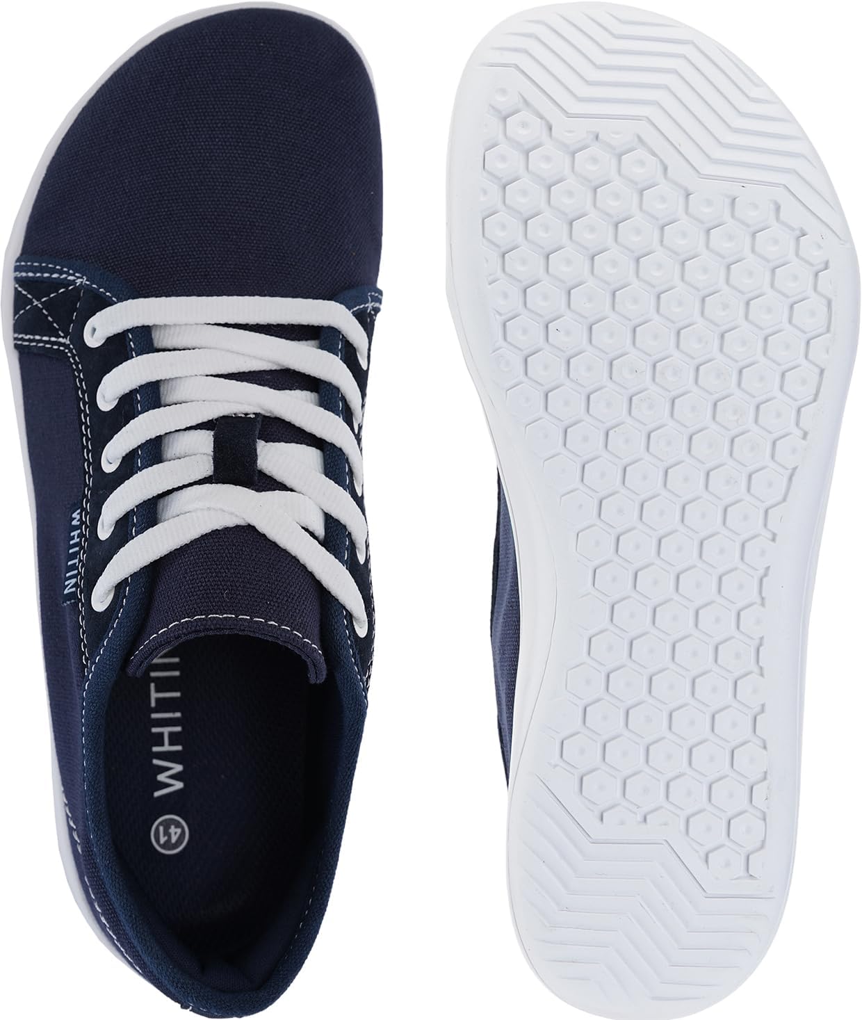 WHITIN Women's Canvas Barefoot Shoes | Wide Width Minimalist Sneakers | Classic Fit Low Top