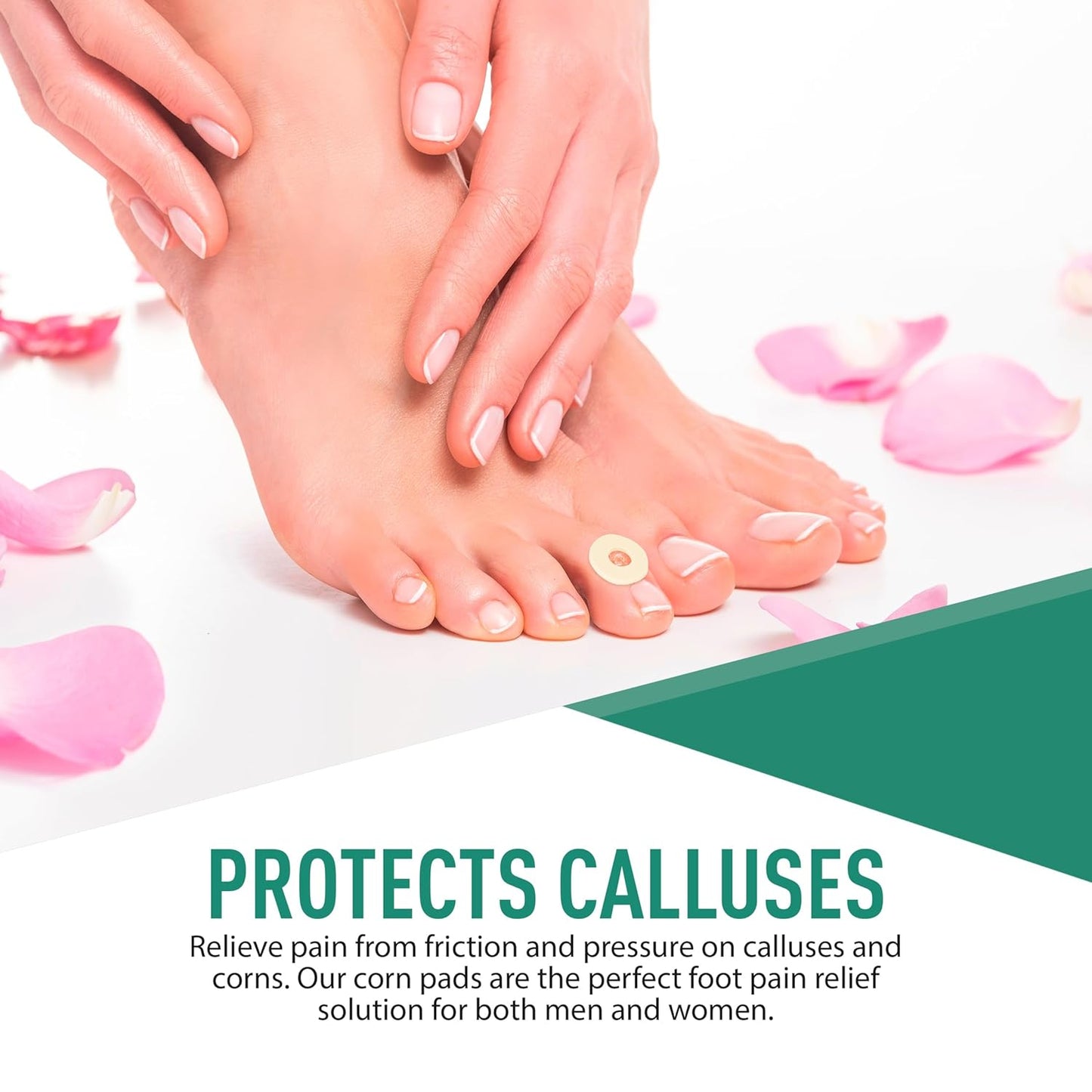 Callus Cushions Pads, 60-Count, Prevents Calluses, Corns, blisters and Mosquito Bites on feet from Pressure and Friction, Round Soft Foam, Beige Skin Color (Small for Toes)
