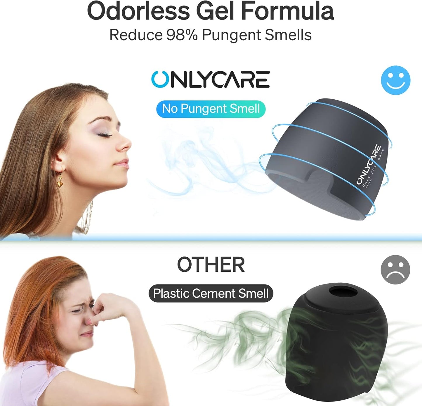 ONLYCARE Migraine Relief Cap,Soothing Migraine Mask,Upgraded Odorless Gel Ice Head Wrap, Hot and Cold Therapy, FSA or HSA Eligible Headache Ice Pack for Tension and Stress(Grey)