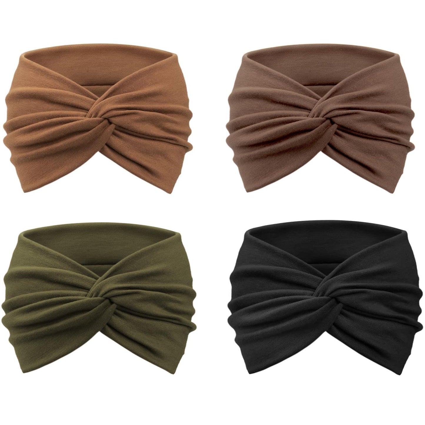 Extra Wide Headbands for Women Large Turban Headband Non Slip Boho Elastic Hairband Hair Twisted Knot Head Bands Accessories