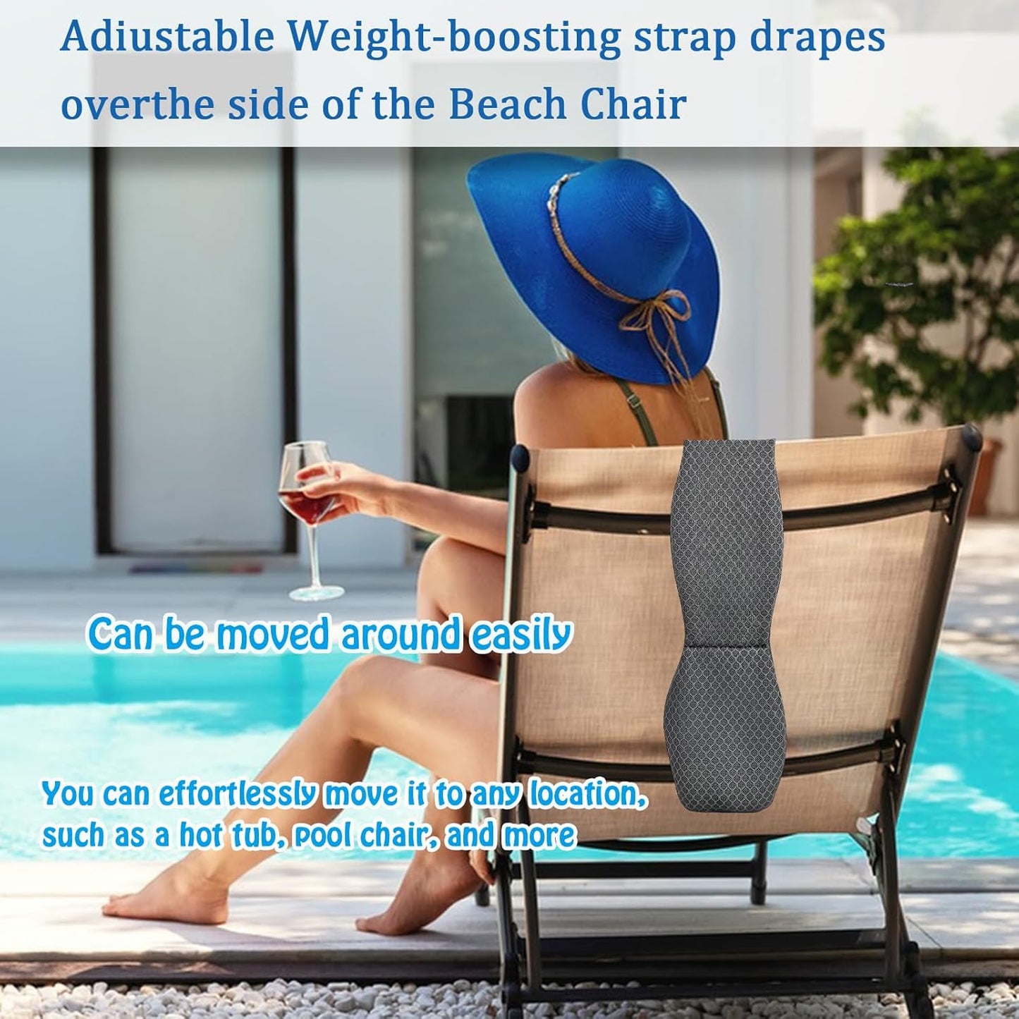 REEZEIVI 2 Pack Hot Tub Headrest Pillow,Chaise Lounge Pillows Outdoor 3D air mesh,Spa Pillow for Outdoor Hot Tub, Quick Drying and Washable,Head and Neck Support Pillow with Adjustable Weighted Strap