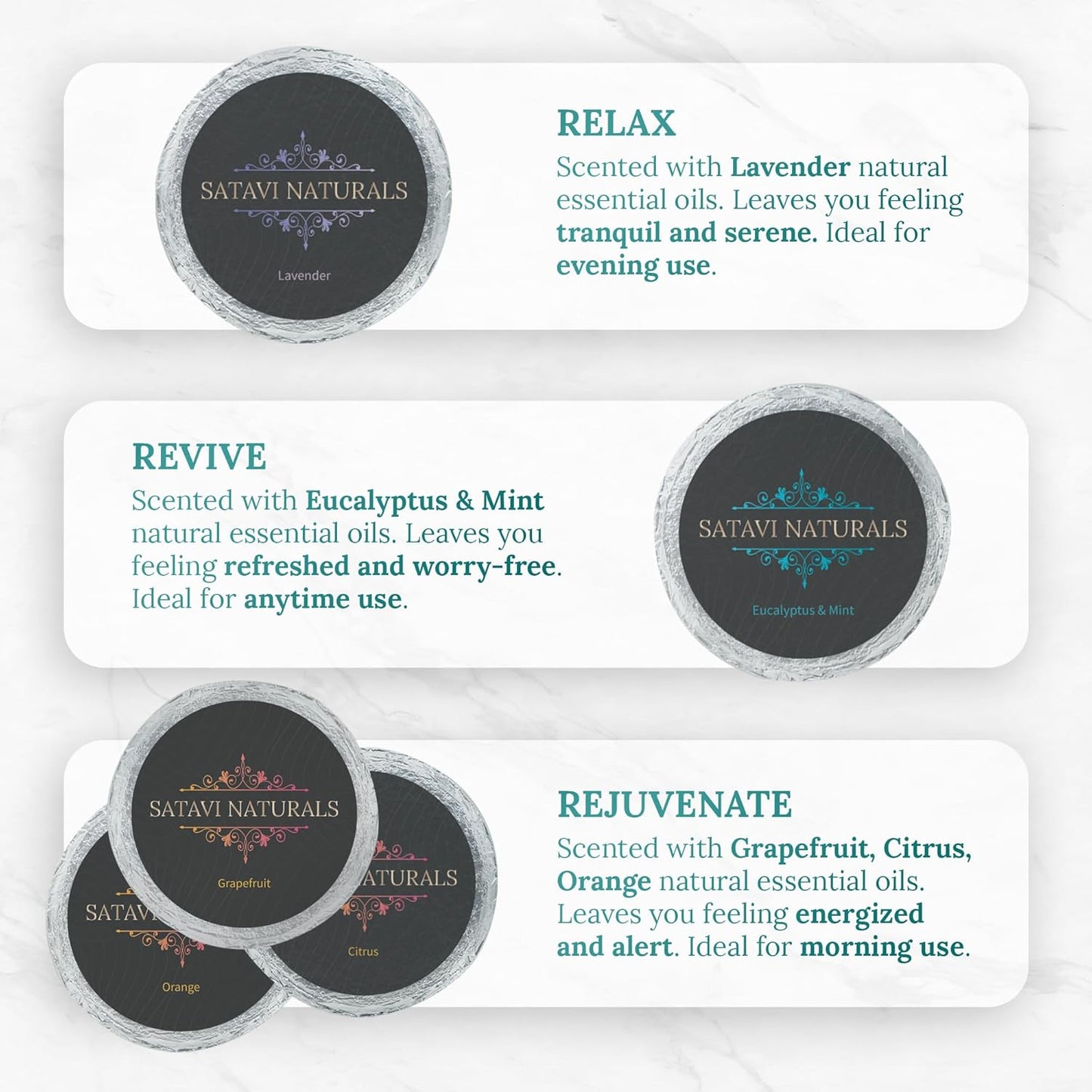 Aromatherapy Shower Steamers (5-Pack) Variety - Scented Vapor Tabs for Self-Care, Aromatic Shower Bath Bombs, Natural Essential Oils for Women & Men