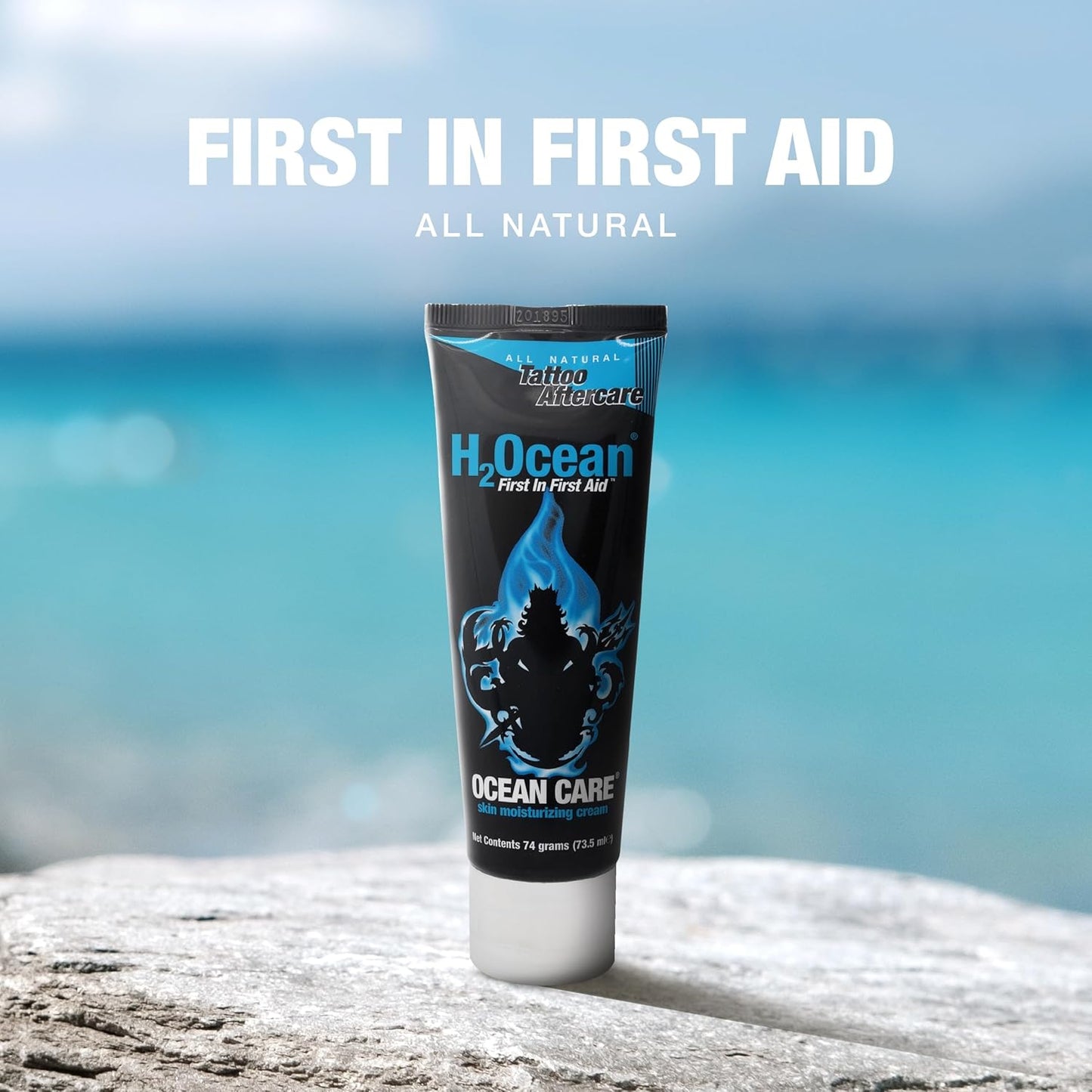 H2Ocean Ocean Care Tattoo Aftercare Lotion 2.5ounces-Fragrance Free Tattoo Moisturizing Cream-For New & Old Tattoos-Heals & Revitalizes - Dye Free (Pack of 2)