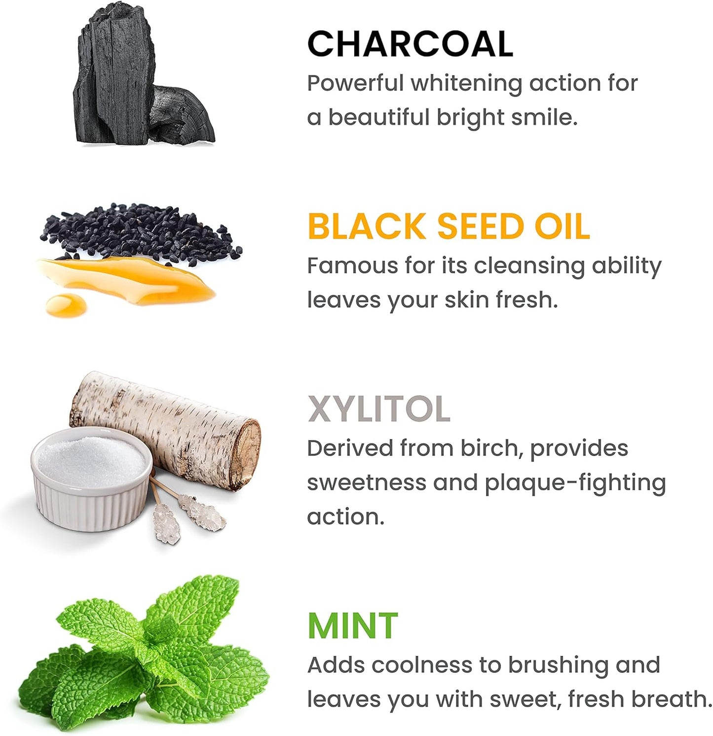 Himalaya Botanique Whitening Antiplaque Toothpaste with Charcoal + Black Seed Oil, Fluoride Free, for Whiter Teeth, 4 oz, 2 Pack…