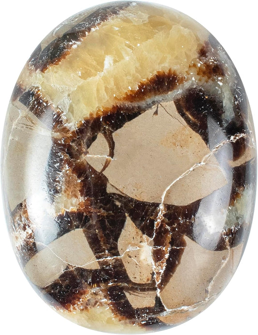 Crocon 50mm Septarian Large Palm Stone 900+ Carats Pocket Worry Stones for Natural Chakra Balancing Reiki Healing Stones and Crystal Healing Spa Energy Crystals Gifts for Women
