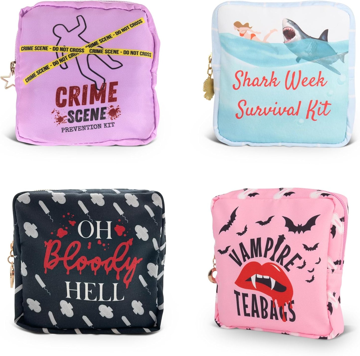 Primo Lines Period Bag - Sanitary Napkin Holder, Waterproof Pad Pouch & Tampon Organizer for Purse & Travel