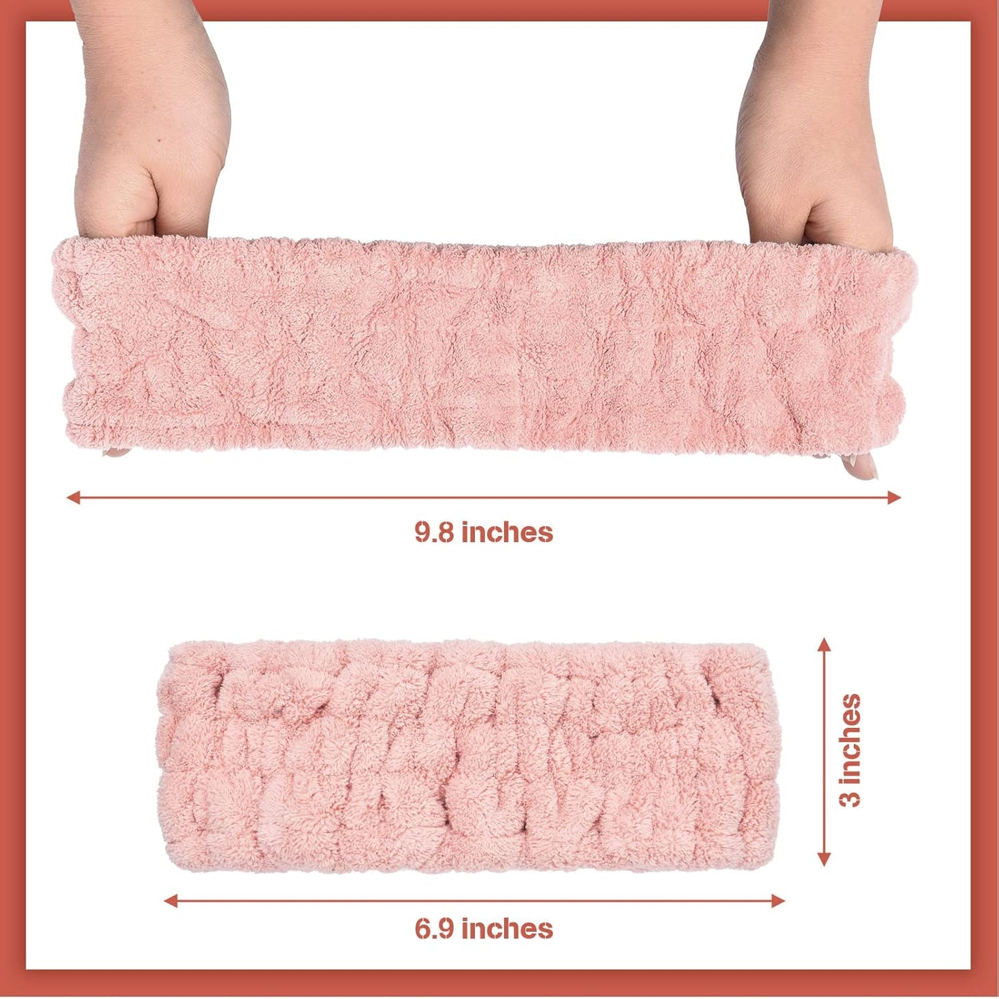 Chuangdi 3 Pieces Spa Headband for Women Facial Makeup Headband Soft Terry Cloth Hairband for Washing Face Mask Spa Shower Gifts(Blue, Pink, White)