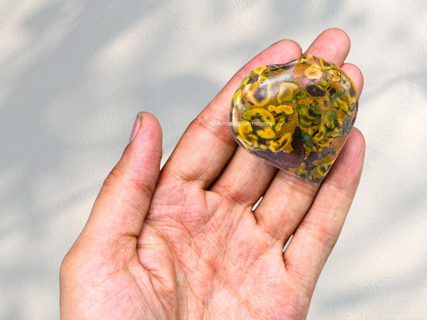 Handmade Heart for Home Decor (Fruit Jasper)