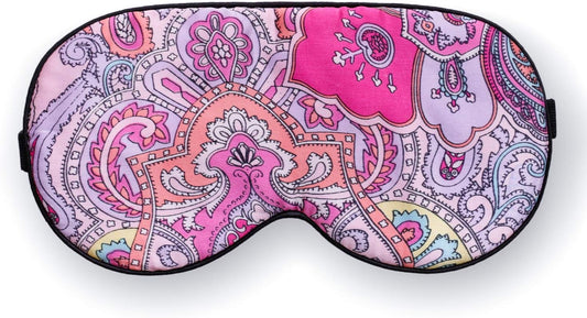 Maxfeel 100% Pure Silk Eye Mask - Sleep Eye Cover in Printed Colors (#12)