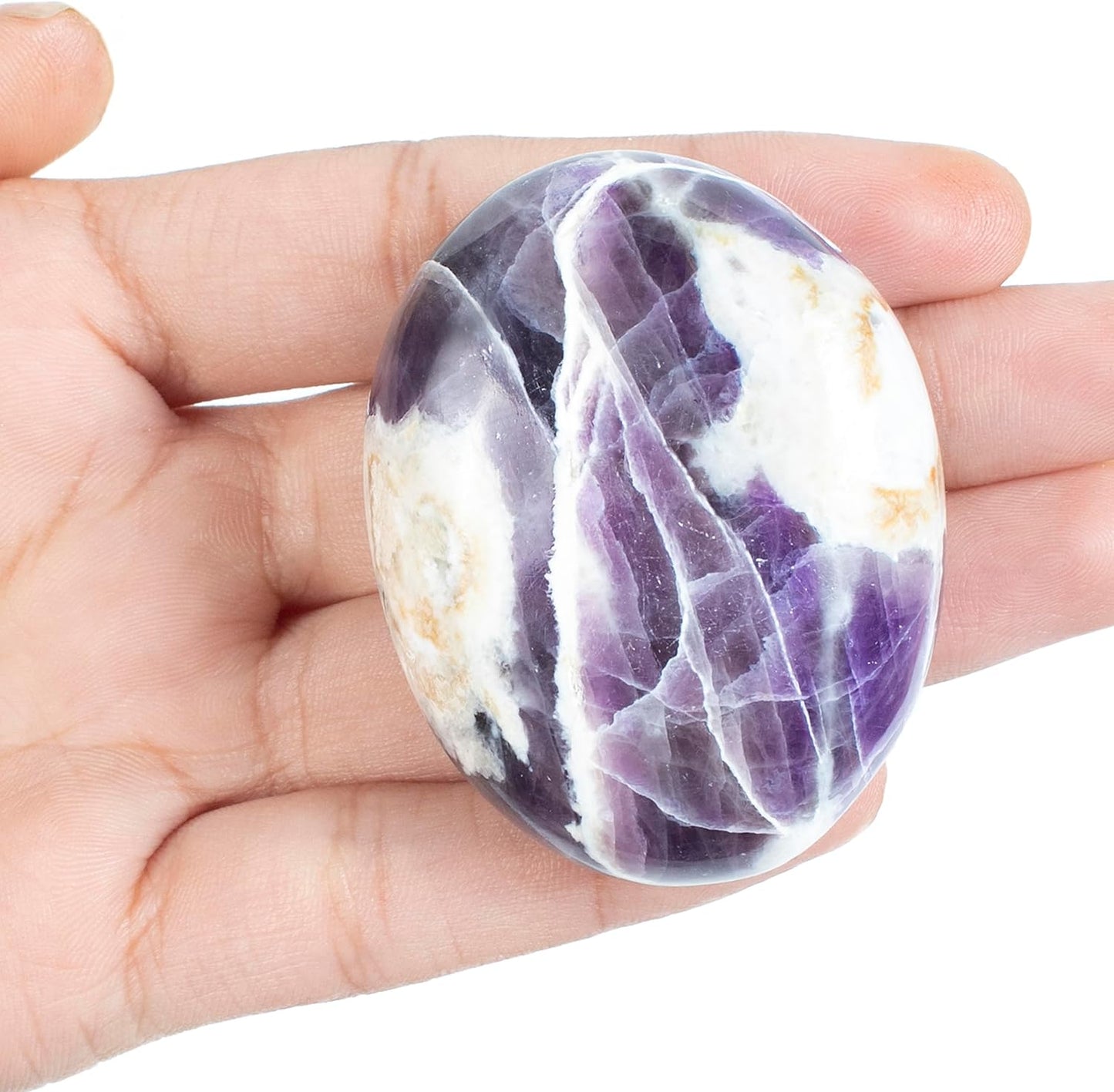 Crocon 50mm Morado opal Large Palm Stone 900+ Carats Pocket Worry Stones for Natural Chakra Balancing Reiki Healing Stones and Crystal Healing Spa Energy Crystals gifts for women