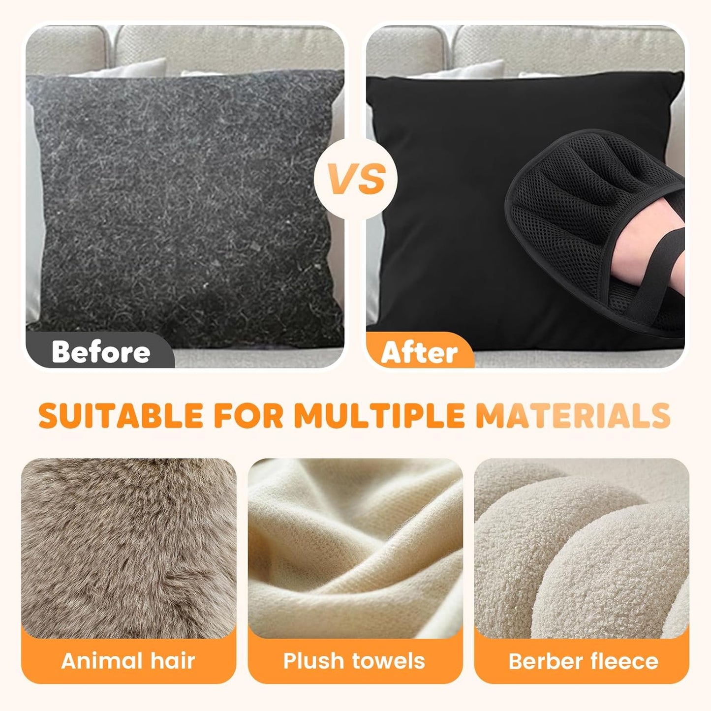 Pet Hair Removal Glove for Dogs Cats,Upgrade Electrostatic Pet Hair Remover Removal Gloves for Couch Clothes Carpet