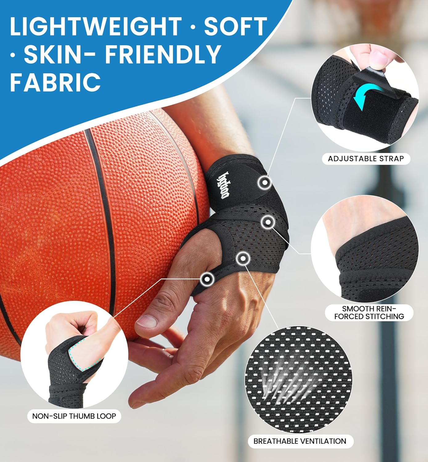 2-Pack Ultra-Thin Wrist Braces, Breathable Comfort Mesh Fabric Support for Pain Relief - Ideal for Carpal Tunnel, Tendonitis, Sports, Fitness and Daily Use - Adjustable Wrist Support (Black)