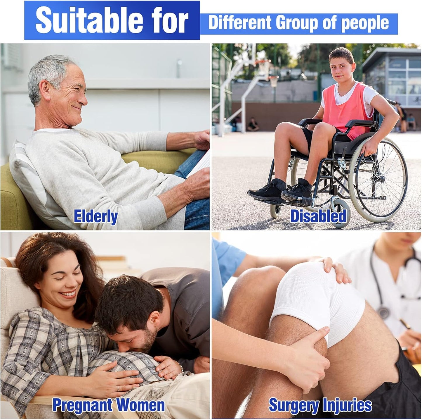 Sock Aid, Sock Helpers to Put on Your Socks for Seniors, Disabled, Pregnancy, Assist Device for Elderly, Tool Aide Puller Easy on and Off with No Bending(Dark Blue 2 Pack)