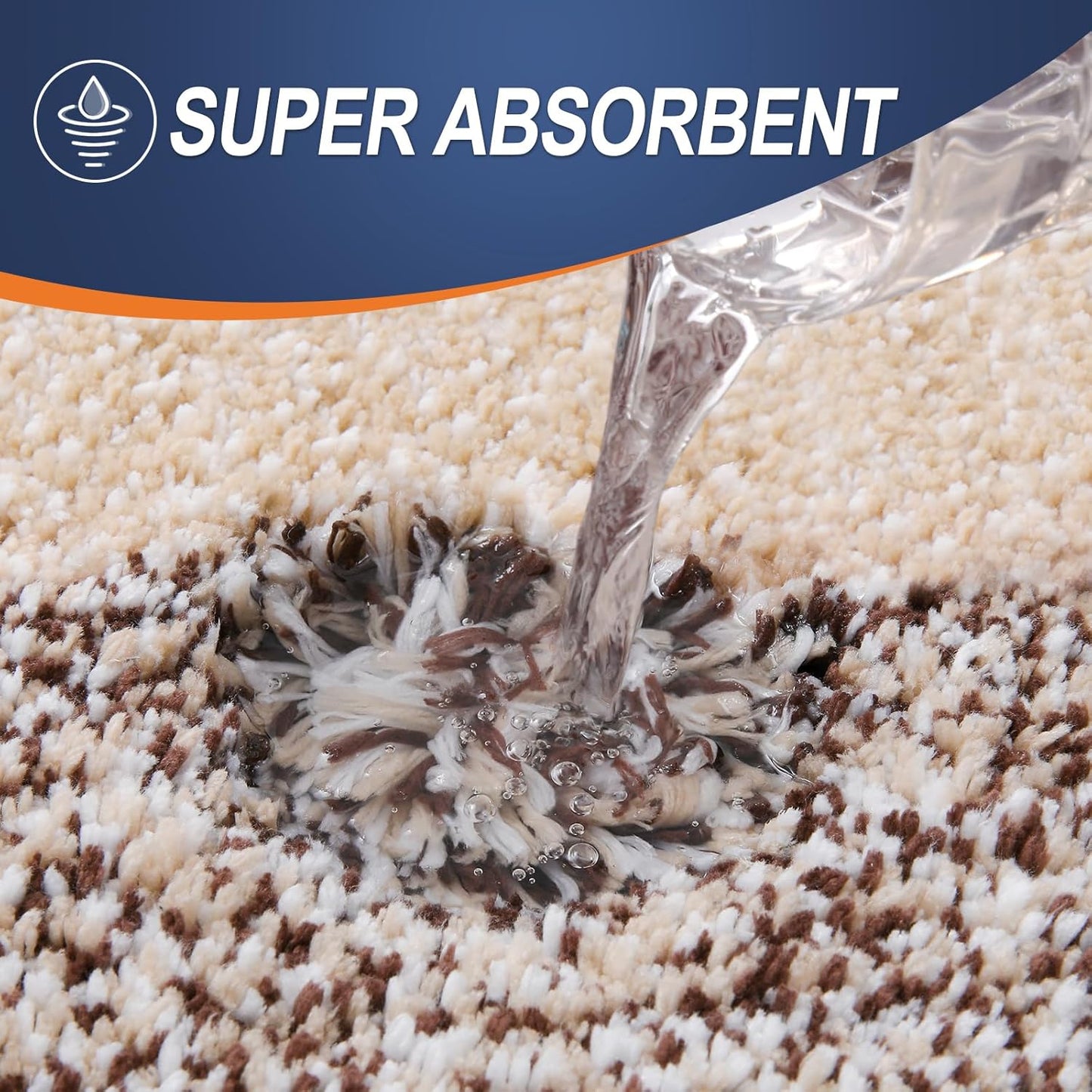 OLANLY Bathroom Rugs Mat 47x32, Extra Soft Absorbent Microfiber Bath Rugs, Rubber Backing, Quick Dry, Machine Washable Bath Mats for Bathroom Floor, Tub and Shower, Home Decor Accessories, Brown