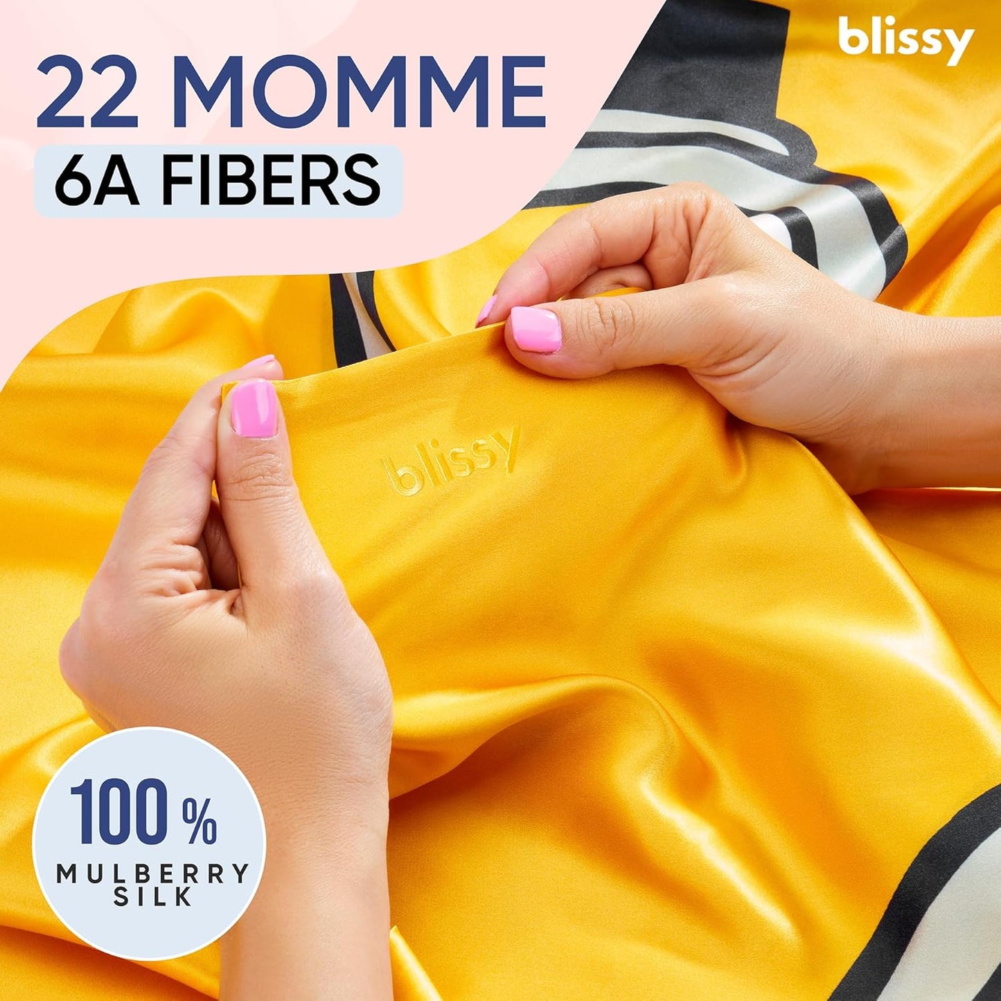 Blissy Silk Pillowcase - 100% Pure Mulberry Silk - 22 Momme 6A High-Grade Fibers - Silk Pillow Cover for Hair & Skin - Regular, Queen & King (Minion, 20" x 36" (Pack of 1))