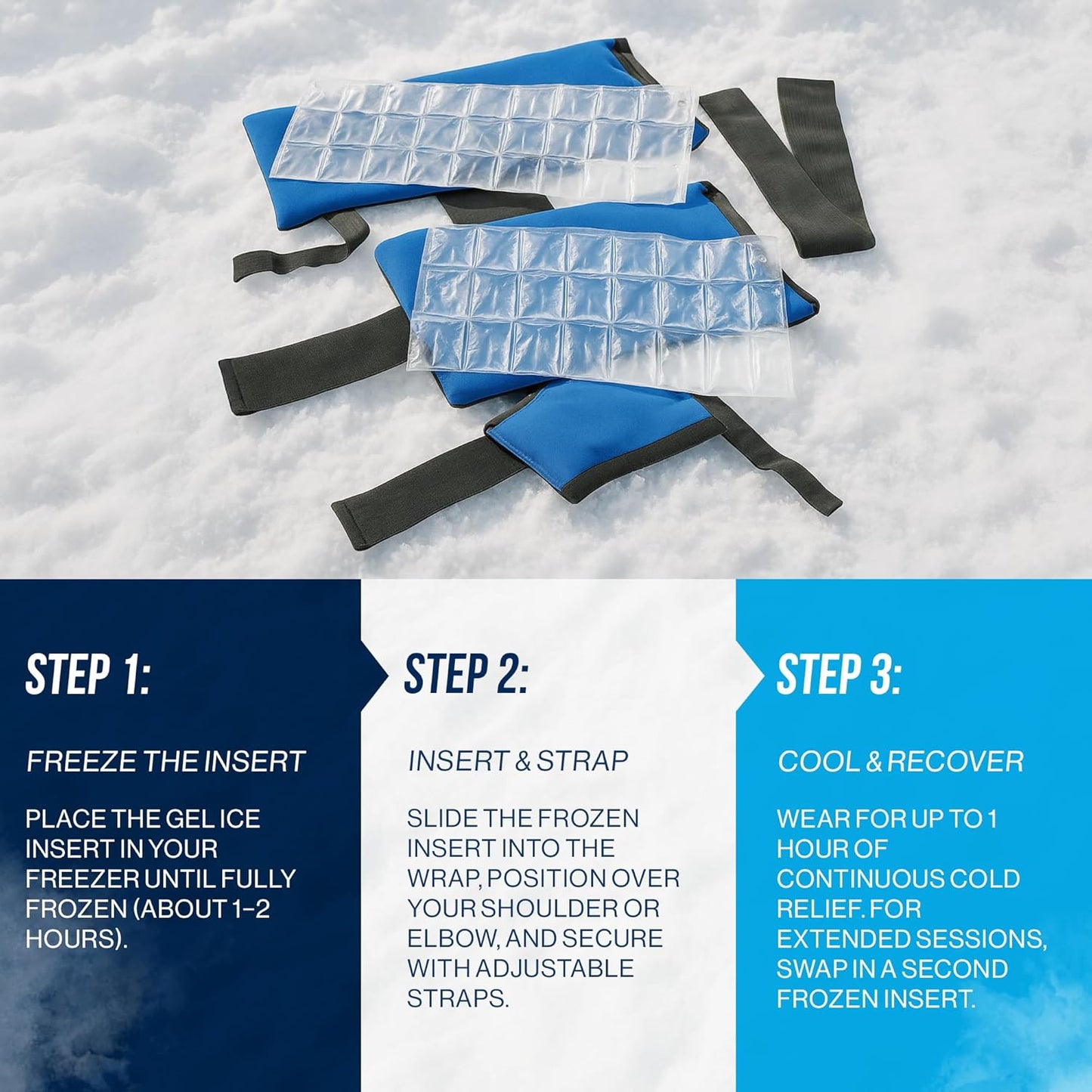 PRO ICE Shoulder Elbow Ice Therapy Wrap - Excellent for Treating Rotator Cuff injuries, Elbow Joint and Muscle Inflammation - Ice packs Included