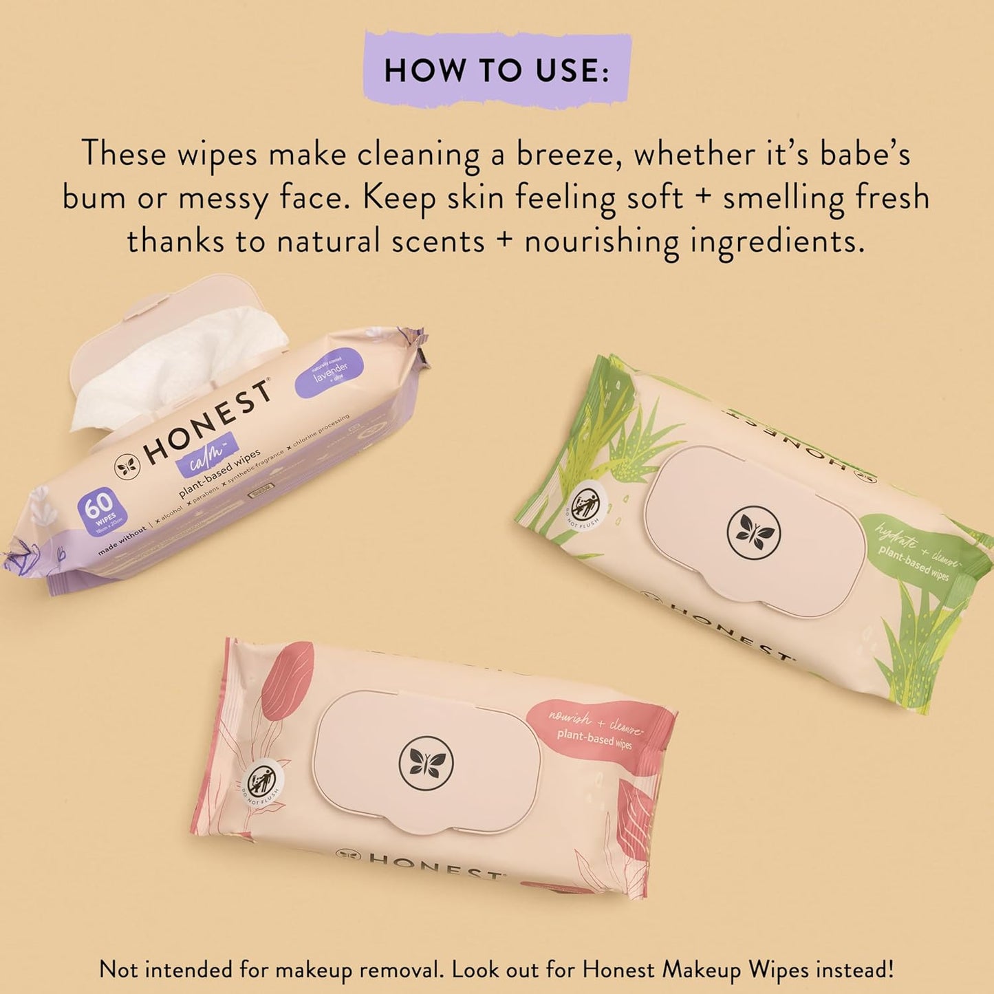 The Honest Company Hydrate and Cleanse Naturally Scented Wipes Cleansing Multi-Tasking Wipes 99% Water Plant Based Hypoallergenic Aloe and Cucumber 240 Count