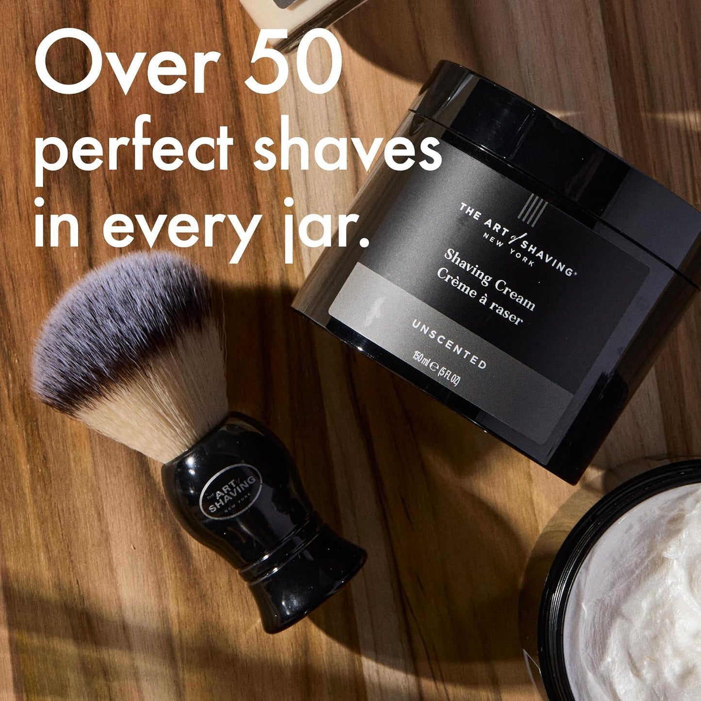 The Art of Shaving Icon Duo Kit – Unscented Shaving Cream (5 oz) and Shaving Brush – Prevents Shaving Burn for the Perfect Shave – Safe for Sensitive Skin