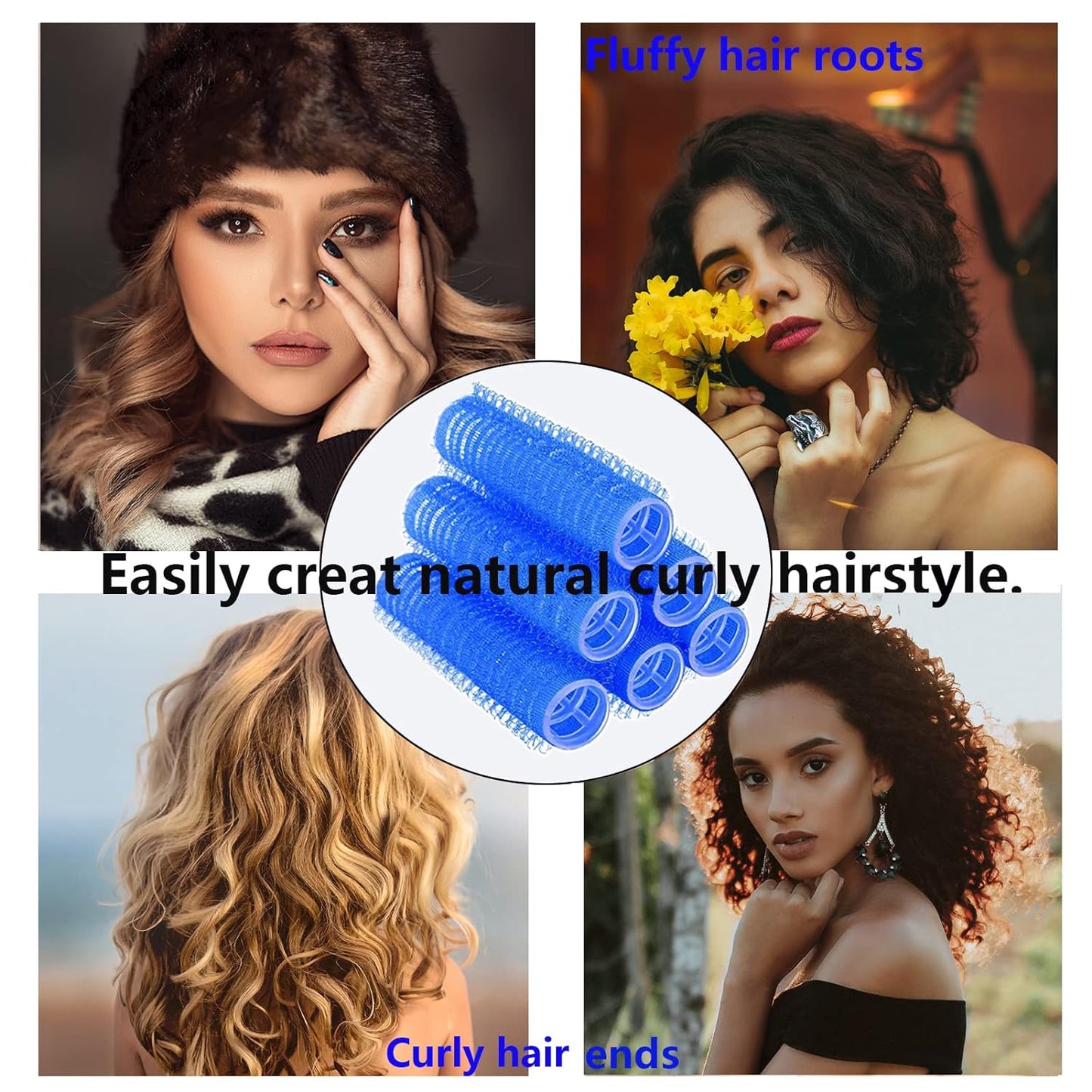 18PCS Self Grip Small Hair Curlers Heatless Roller Hair Curlers Pro Salon Hairdressing Curler DIY Curly Hairstyle Hair Rollers Tools Rat Tail Comb for Women Medium Short Hair(0.8 x 2.4 Inch)