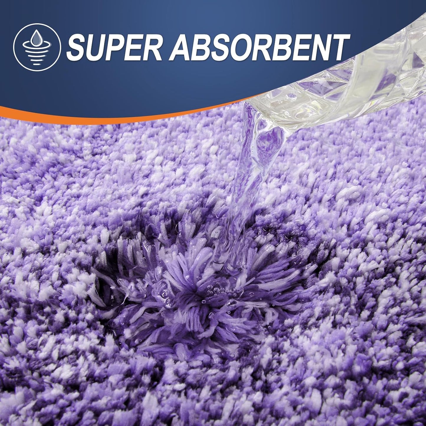 OLANLY Bathroom Runner Rugs 54x24, Extra Soft Absorbent Microfiber Bath Rugs, Rubber Backing, Quick Dry, Machine Washable Bath Mats for Bathroom Floor, Tub and Shower, Home Decor Accessories, Violet