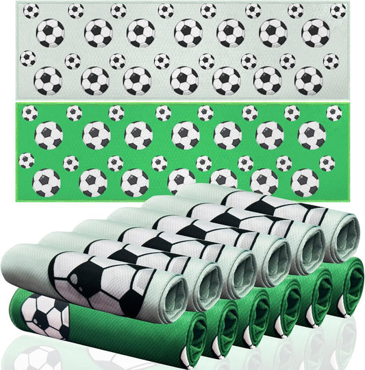 OPSO Softball Cooling Towel Set, 40 x 12 inches, 12 Pack, Microfiber Sports Towels for Baseball, Soccer, Golf LCE Towel Microfiber Sports Towels for Player (Soccer)