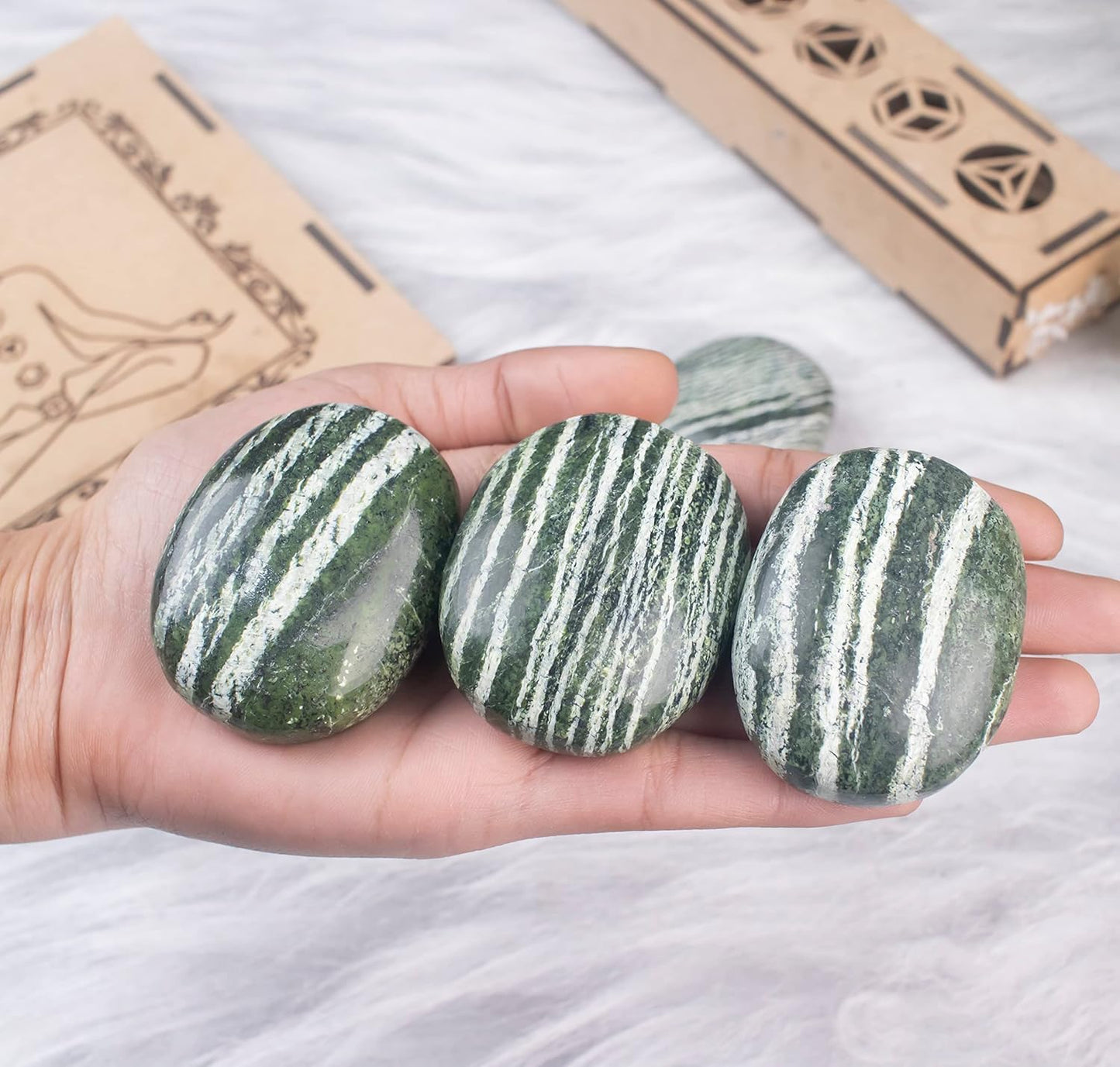 Crocon 50mm Swiss Opal Large Oval Palm Stone 900+ Carats Pocket Massage Worry Stones for Natural Body Chakra Balancing Reiki Healing Stones and Crystal Grid Healing Massage Spa Energy Crystals