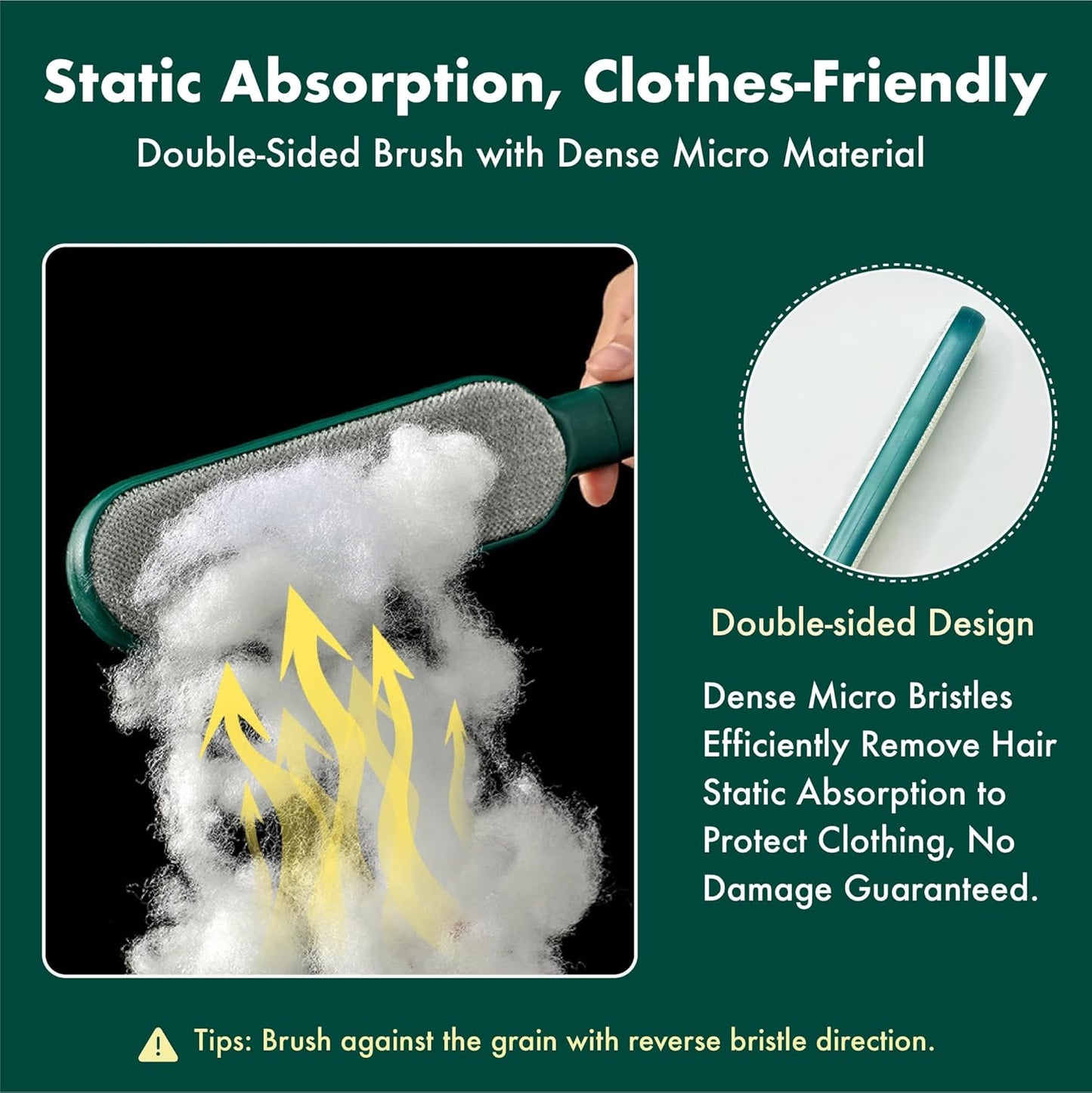 Pet Hair Remover for Clothes -Dog & Cat Hair Remover for Clothes-Better Than Lint Rollers for Pet Hair, Lint Remover Brush, Lint from Clothing, Couch, Furniture, Bedding,Car