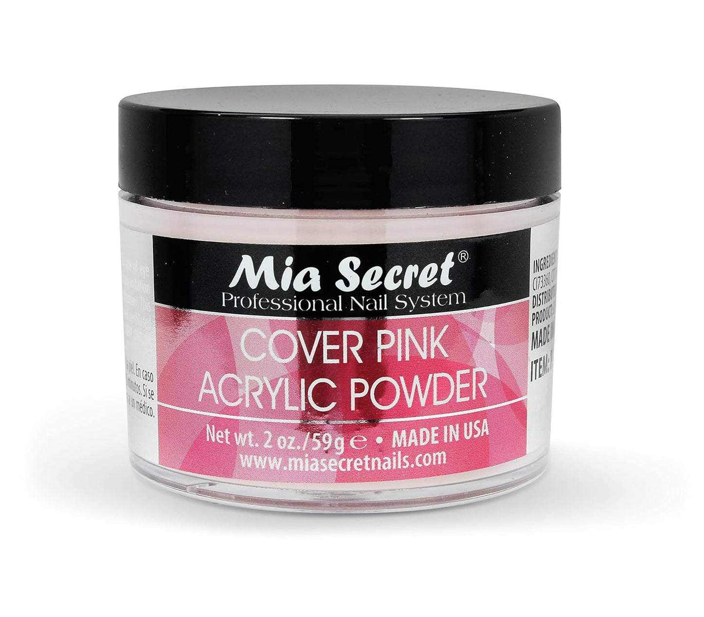 Mia Secret Cover Pink Acrylic Powder - Easy to Apply - 2 Ounce