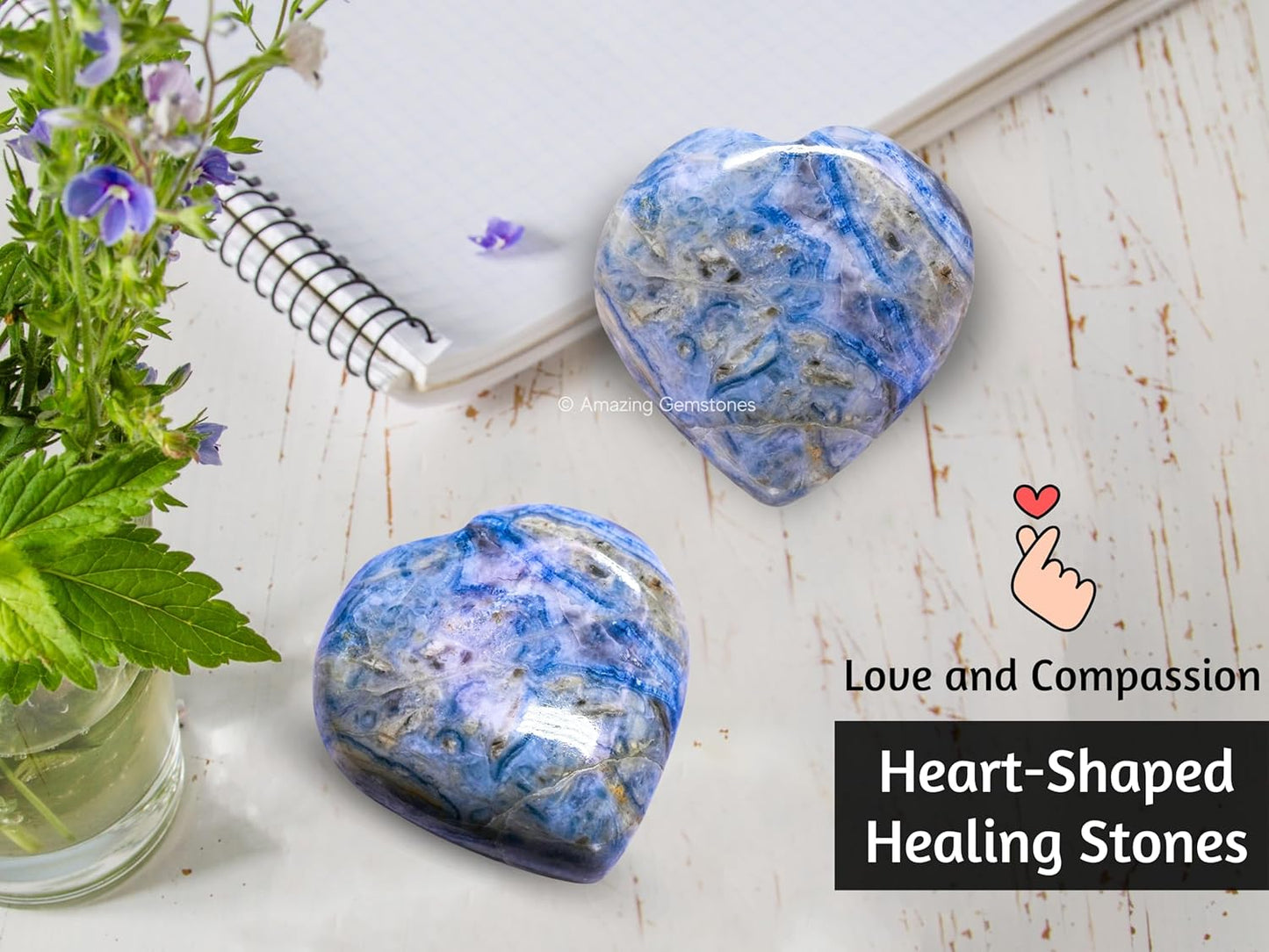 Amazing Gemstone Scheelite Crystal Heart Palm Stone - Pocket Massage Worry Stone for Natural Body Chakra Balancing, Reiki Healing and Crystal Grid