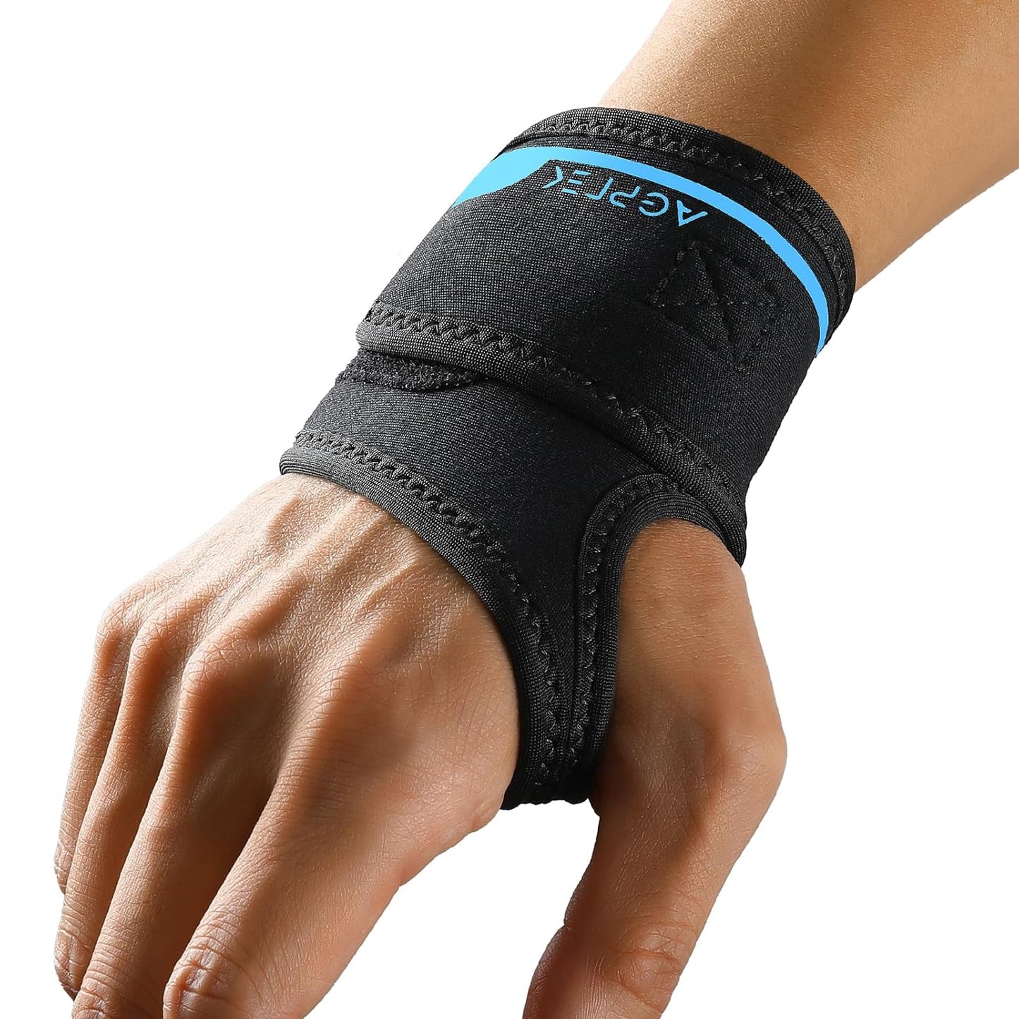 AGPTEK Wrist Hand Brace for Mild Carpal Tunnel Syndrome Arthritis Tendonitis Pain Relief, Adjustable Wrist Support for Weightlifting, Gym, Wrok, Sports, Daily Use- Right Hand