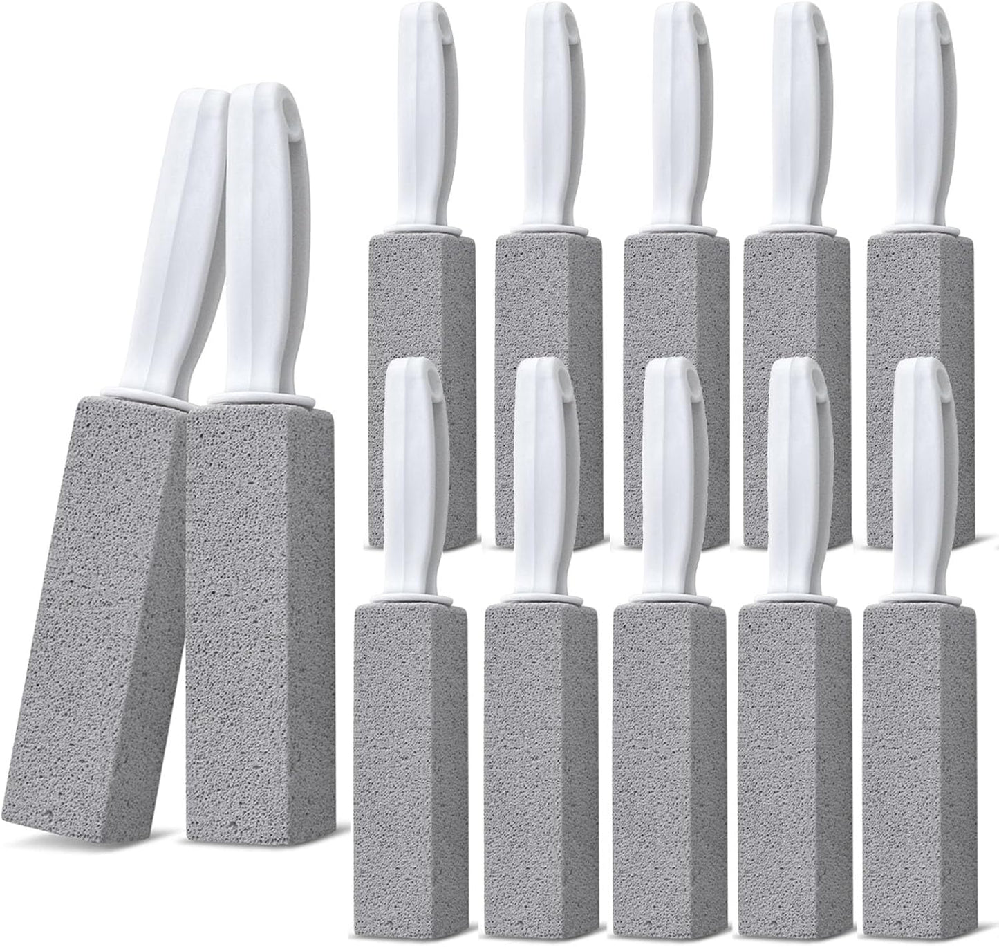 Emycool Pumice Stone Toilet Bowl Cleaner, 12 Pack Toilet Pumice Stone with Handle for Toilet Cleaning, Bathtubs, Sinks, Swimming Pools, Grills