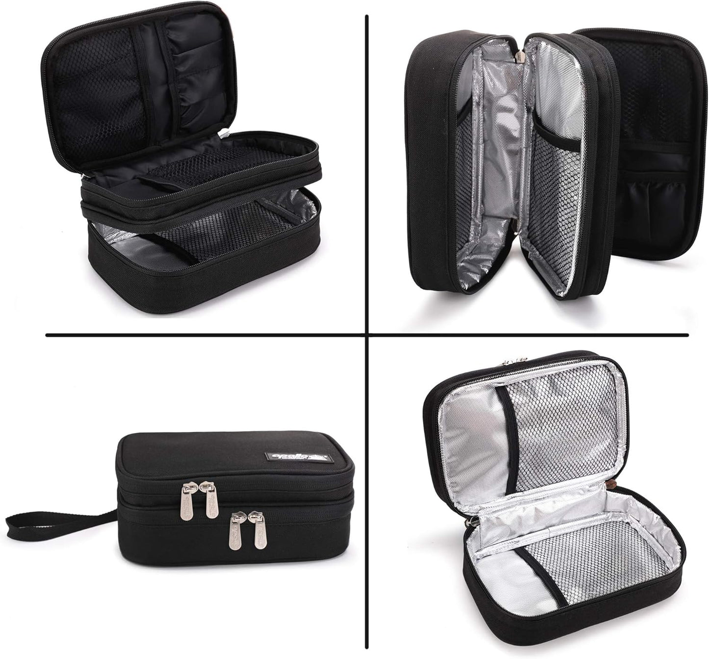 Apollo Walker Insulin Cooler Travel Case Diabetic Medication Cooler with Ice Packs and Insulation Liner TSA Approved