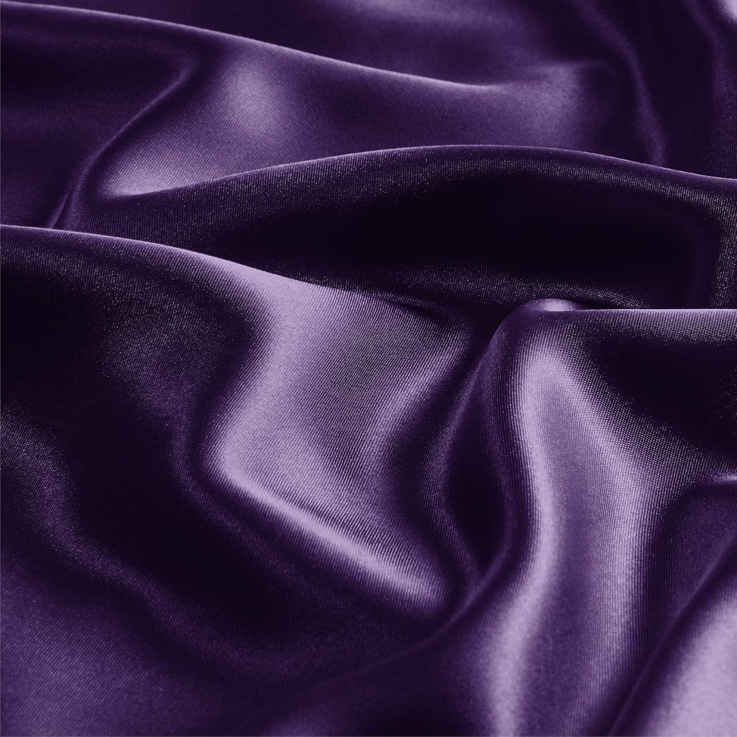 BEDELITE Satin Body Pillow Cover 2 Pack, Super Soft and Cooling Body Pillow Pillowcase for Hair and Skin, Breathable Silky Full Long Pillowcase Cover(20"x54", Plum Purple)