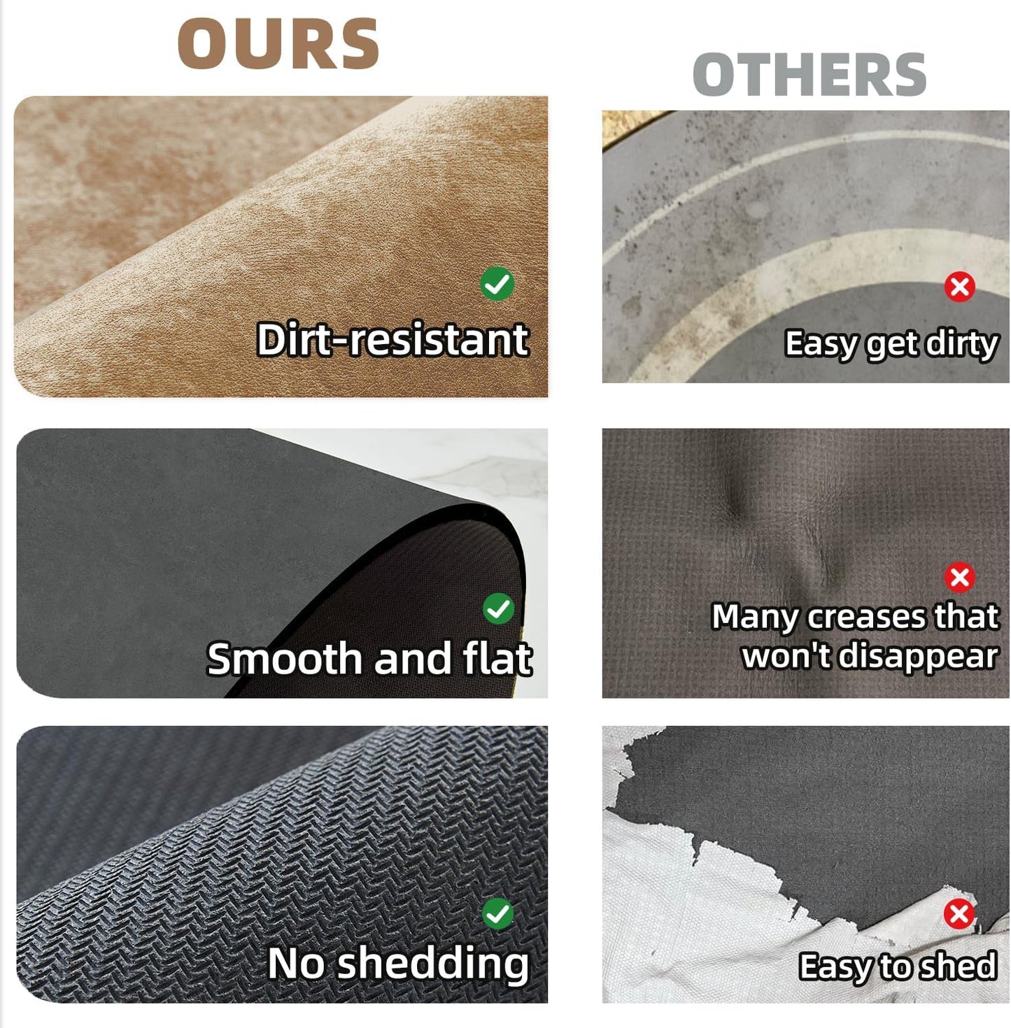 Bathroom Mat Quick Dry, Bathroom Rugs Non Slip Washable Thin Absorbent Bath Mat Fits Under Door Bathroom Floor Mat Perfect for Bath, Shower, or Sink 24"x36" Camel