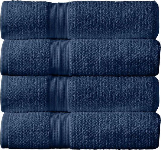 Arm & Hammer Quick Dry Bath Towels, 4 Piece, Dark Blue