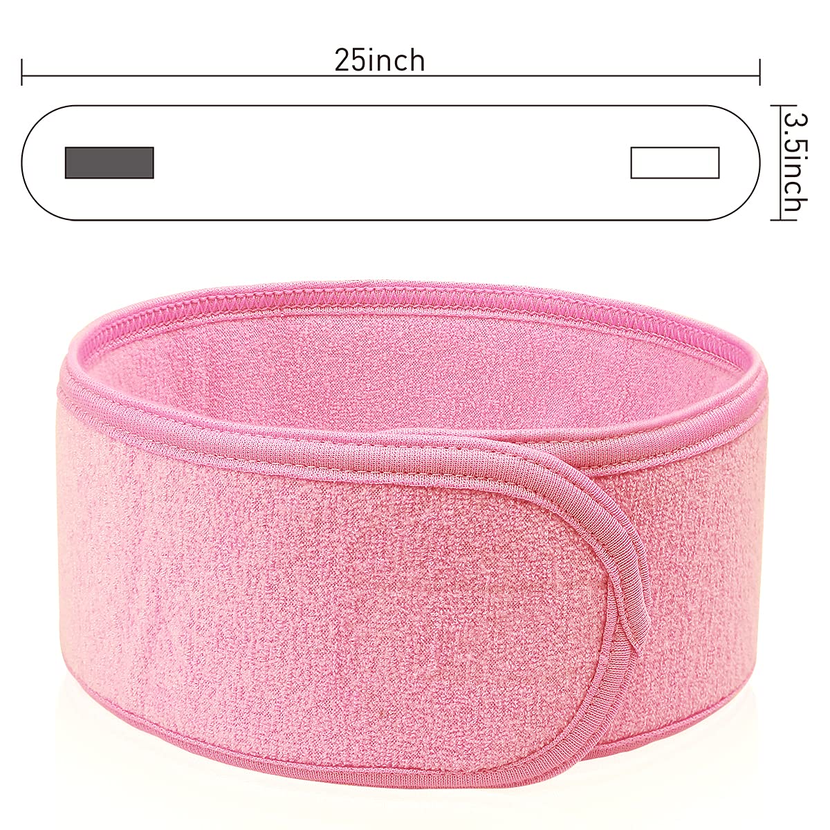 Denfany Spa Headband 3 Pack Ultra Soft Adjustable Face Wash Headband for Face Washing, Shower, Makeup and Sport (Black+White+Pink)