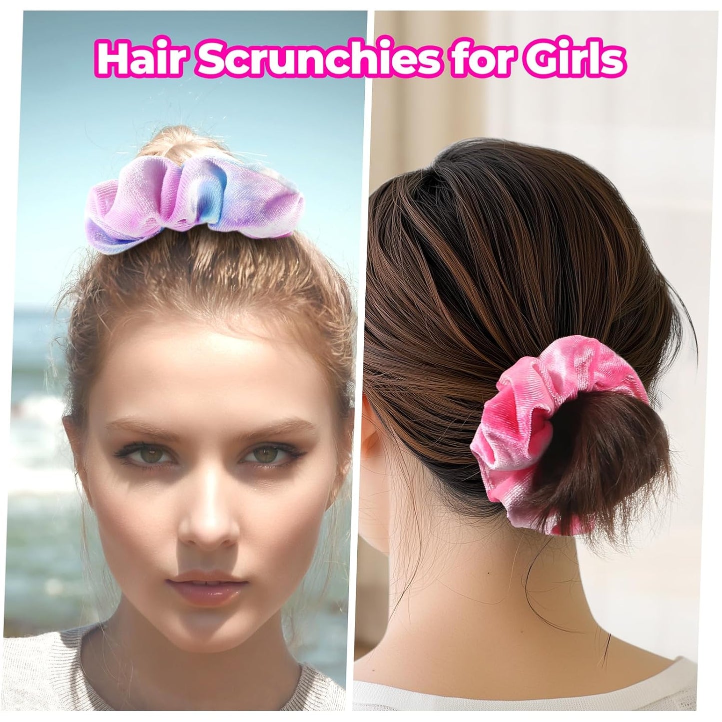 WSYUB Spa Headband and Wristband Set with Hair Scrunchies, Face Wash Headbands, Makeup Skincare Headband Wrist Bands for Washing Face