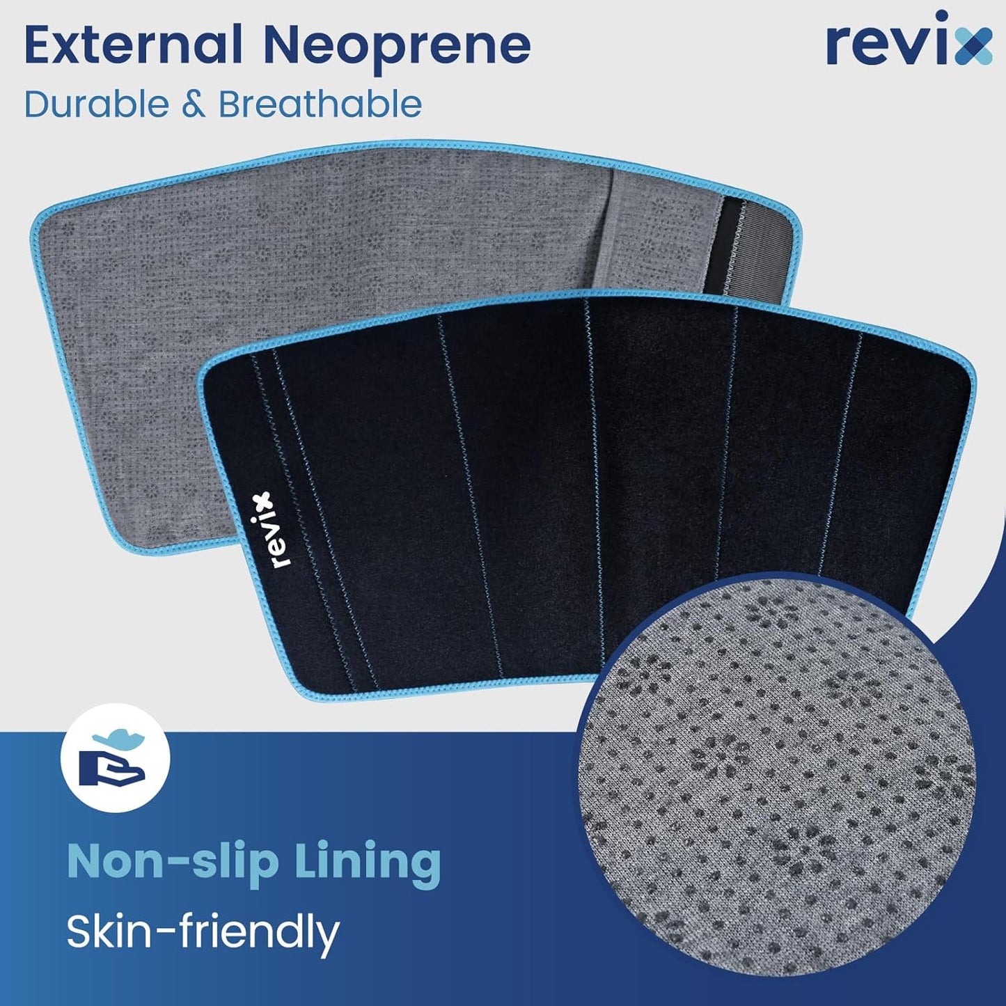 REVIX XL Shin Ice Pack Reusable Gel Cold Pack for Calf and Elbow Discomfort Relief, Leg Cold Therapy Compression Sleeve Refreezable, 360° Full Coverage
