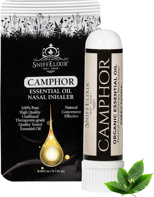 Chest Congestion & Mucus Relief Nasal Inhaler - Vapor Stick with Organic Camphor for Cough Support