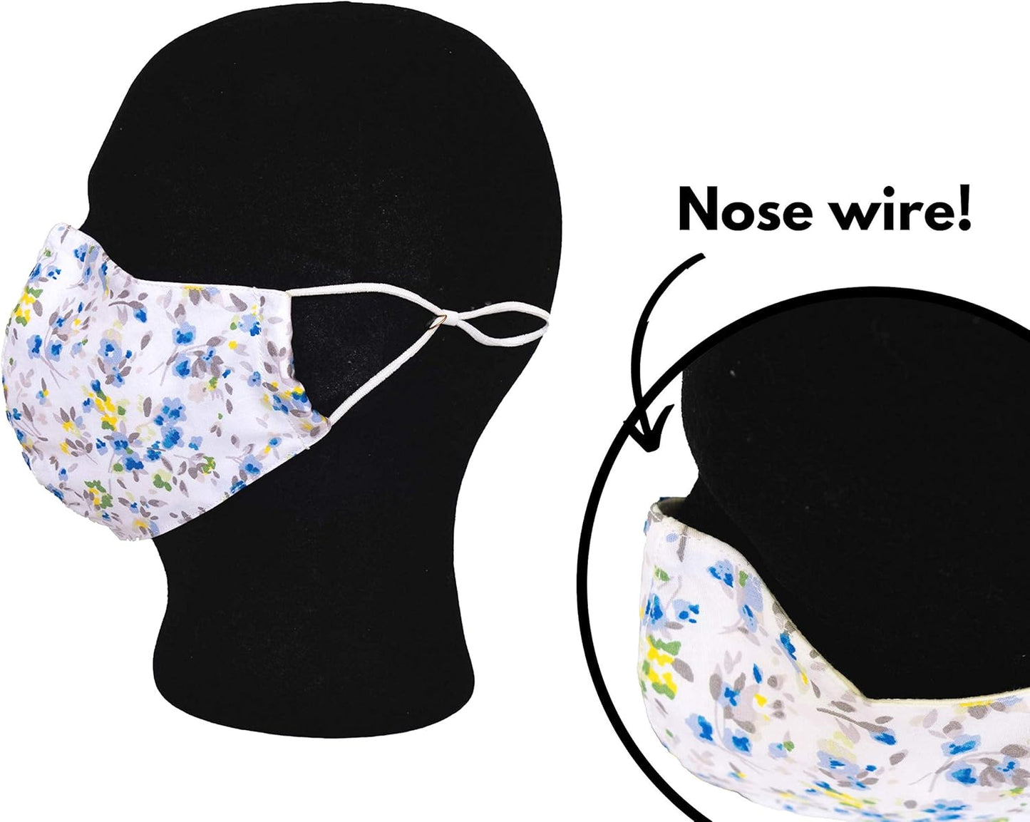 HOPE LOVE SHINE Face Mask Adjustable Filter Pocket Reusable Breathable Washable Cloth Mask Face Masks for Women Men - 4 Pack