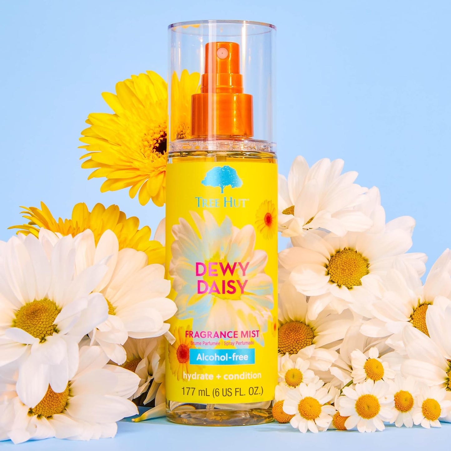 Tree Hut Dewy Daisy Fragrance Mist | Spritz On for a Refreshed Feel or Layer with Your Favorite Scents | Versatile Body Spray | 6 fl oz.
