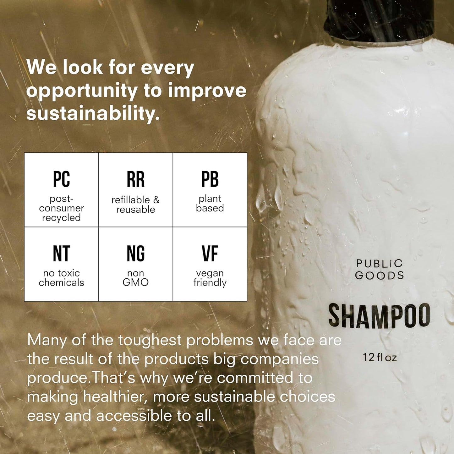 Public Goods Shampoo for Women & Men | Natural Gentle Shampoo to Cleanse & Nourish All Hair Types | Made with Organic Essential Oils | Sulfate & Paraben Free | Vegan | Made in Canada | 12 Fl Oz Bottle