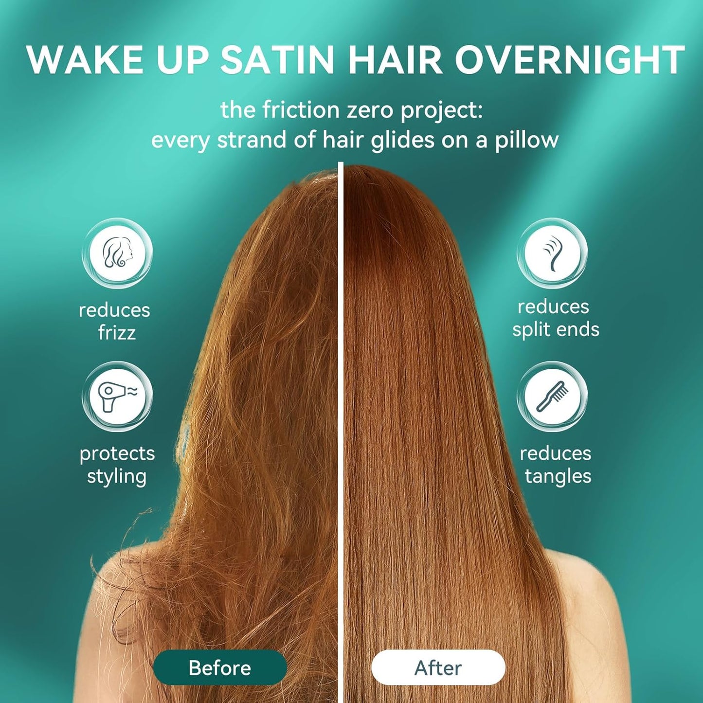 Tyfitb Satin Pillowcase for Hair & Skin Care -Silk-Like Cooling 2 Pack Hypoallergenic Pillow Cases with Envelope Closure, Wrinkle & Frizz-Free Standard Size 20x26 - Gifts for Women/Men