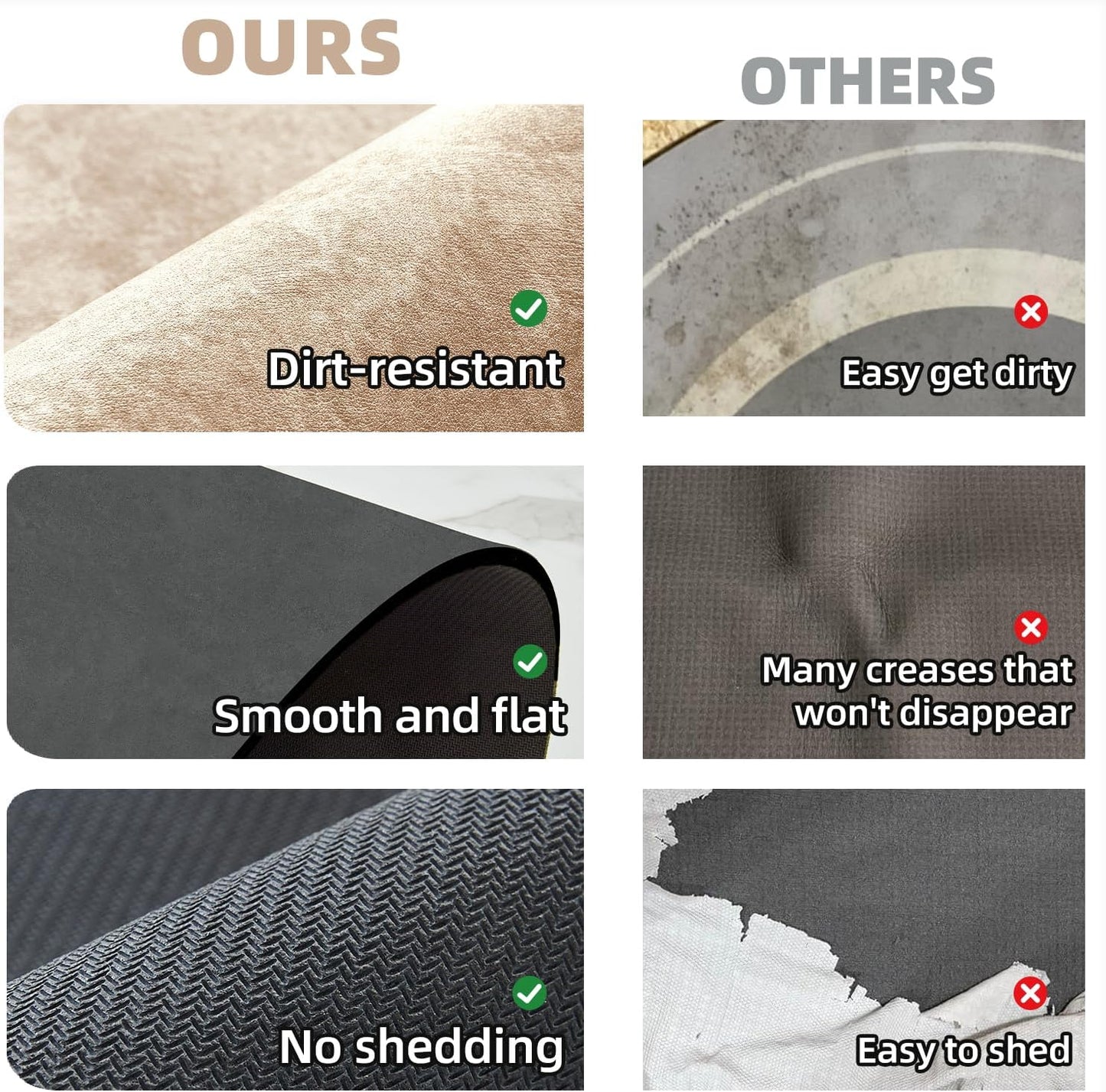 Bath Mat, Bathroom Rugs Non Slip Washable Thin Absorbent Quick Dry Bath Mat Fits Under Door Bathroom Floor Mat Perfect for Bath, Shower, or Sink 36"x60" Beige