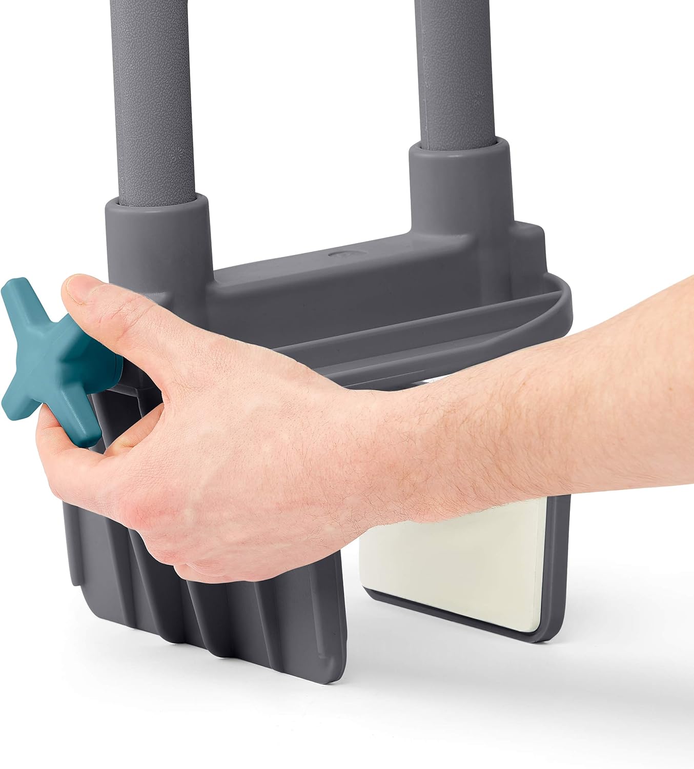 Medline Deluxe Plastic Tub Grab Bar, Microban Protection, 250lb Weight Capacity, Grey