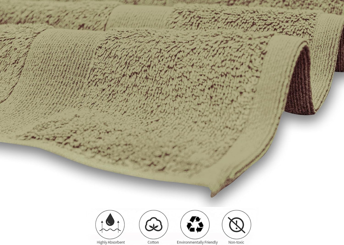 Softolle Luxury 8 Piece Towel Set, 2 Bath Towels 2 Hand Towels 4 Washcloths, Towels for Bathroom, Home, Spa & Gym - Highly Absorbent (Sage Green)